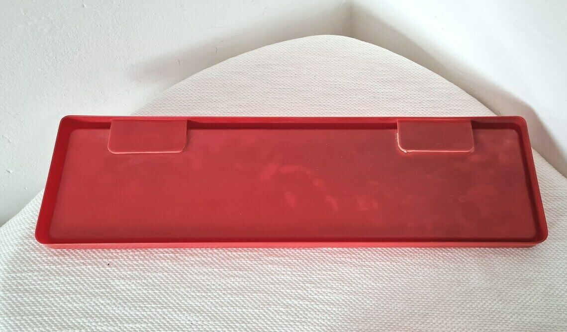 photo furniture Vintage Mid Century Wall Plastic Shelf With 2 Soap Dishes And 3 Hooks 80s