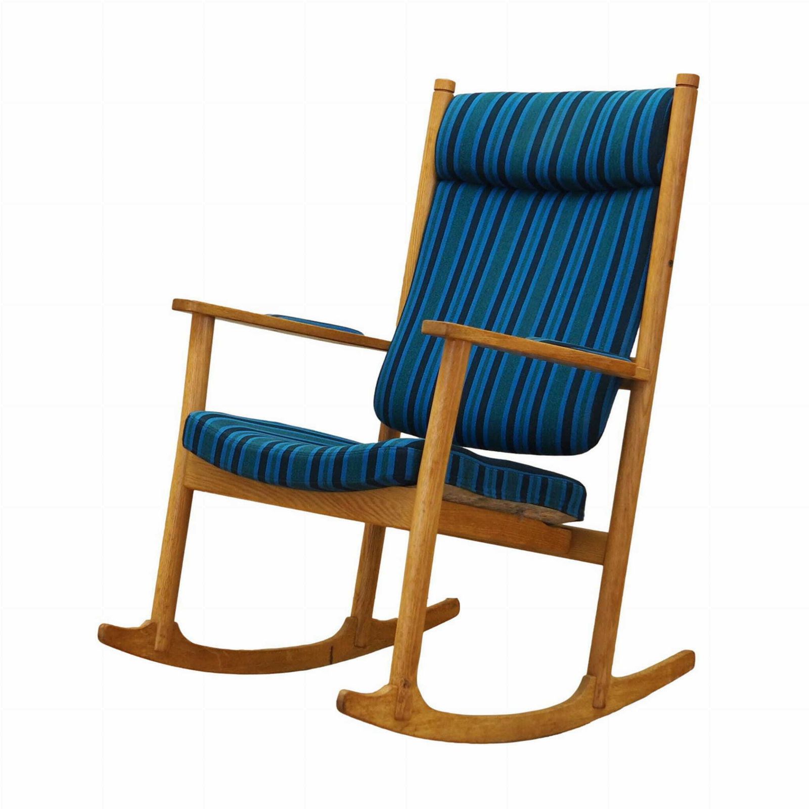 Eiken Schommelstoel, Deens Design, Jaren 1970, Ontwerper: Kurt østervig, Fabrikant: Slagelse