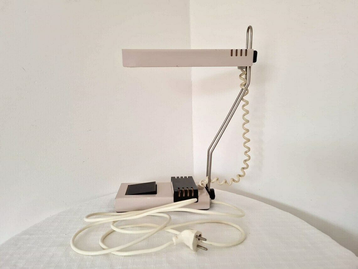 Vintage Mid Century Wall Table Lamp Tesla Industrial Lamp 80s photo for sale