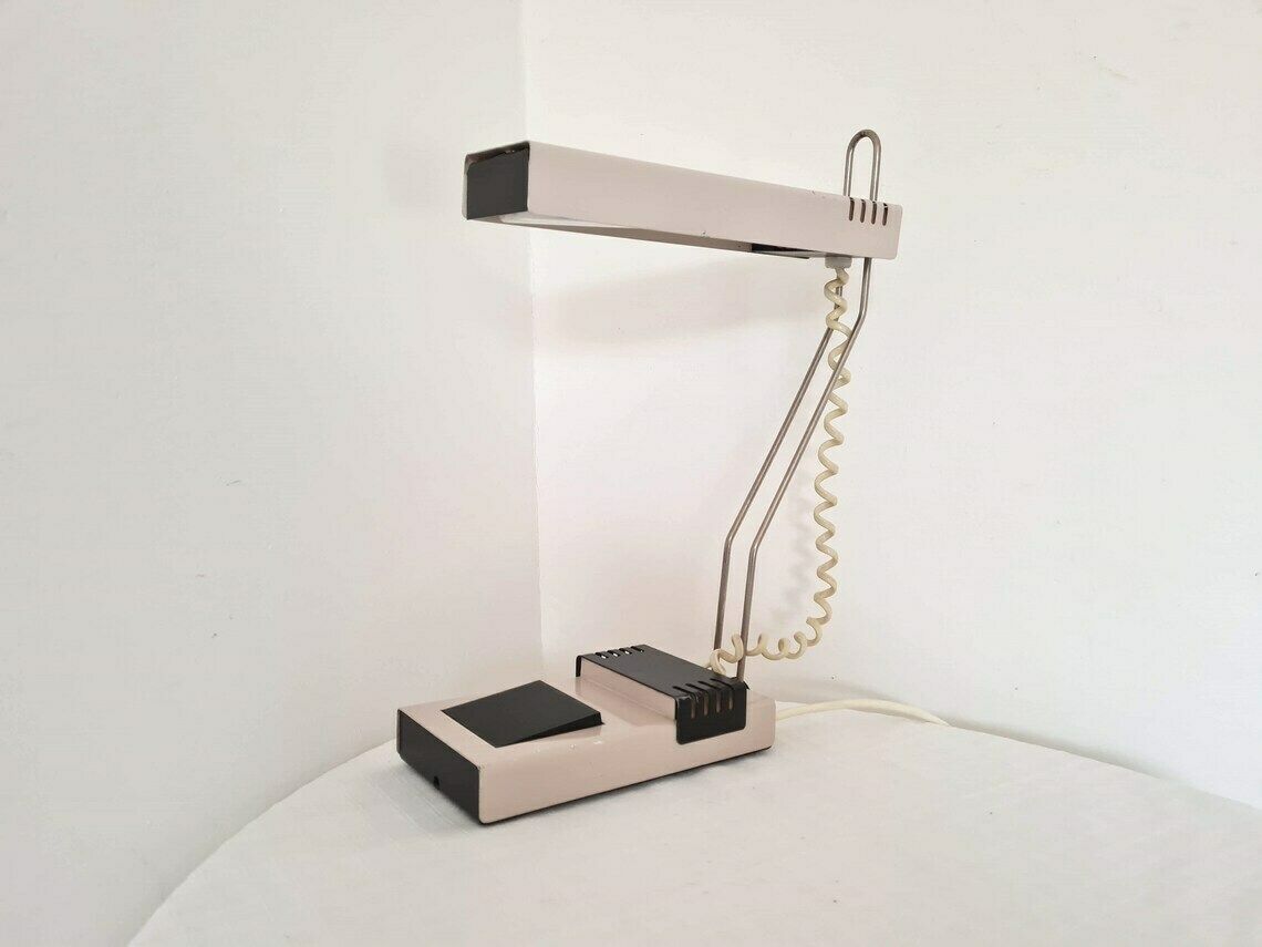 Vintage Mid Century Wall Table Lamp Tesla Industrial Lamp 80s photo Lighting