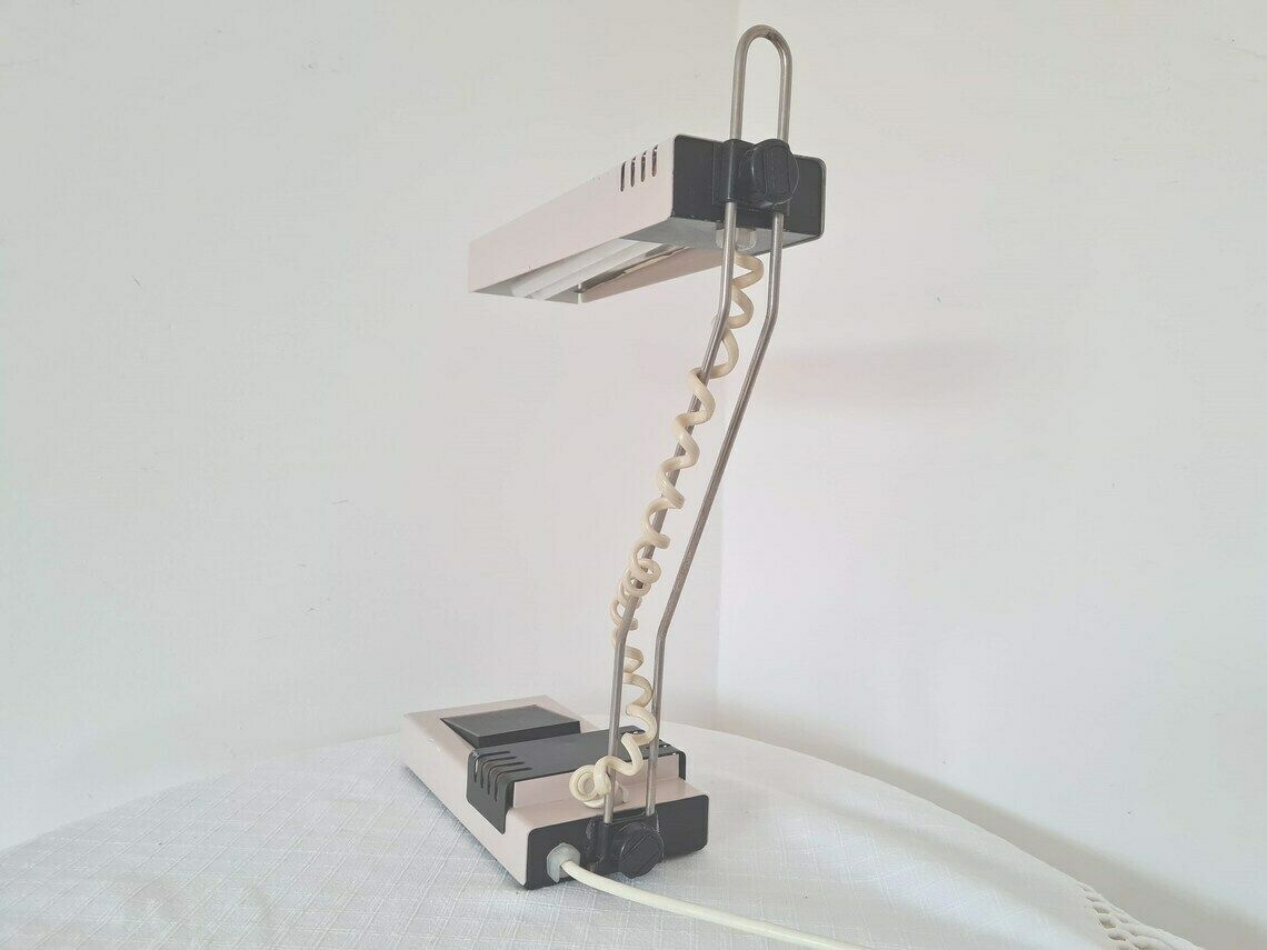 Vintage Mid Century Wall Table Lamp Tesla Industrial Lamp 80s photo vintage