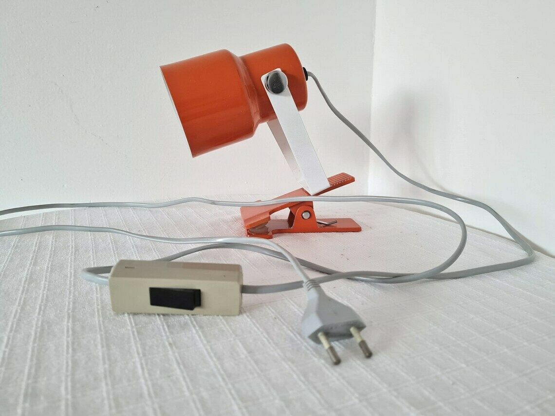 Vintage Mid Century Clamp Spot Lamp By Josef Hurka For Napako 1970s photo furniture