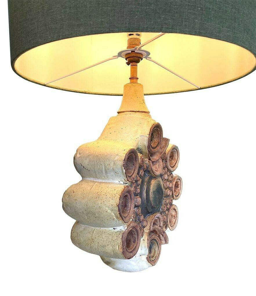 A Large 1960s Studio Pottery Lamps By Bernard Rooke Stamped On The Base photo Lighting