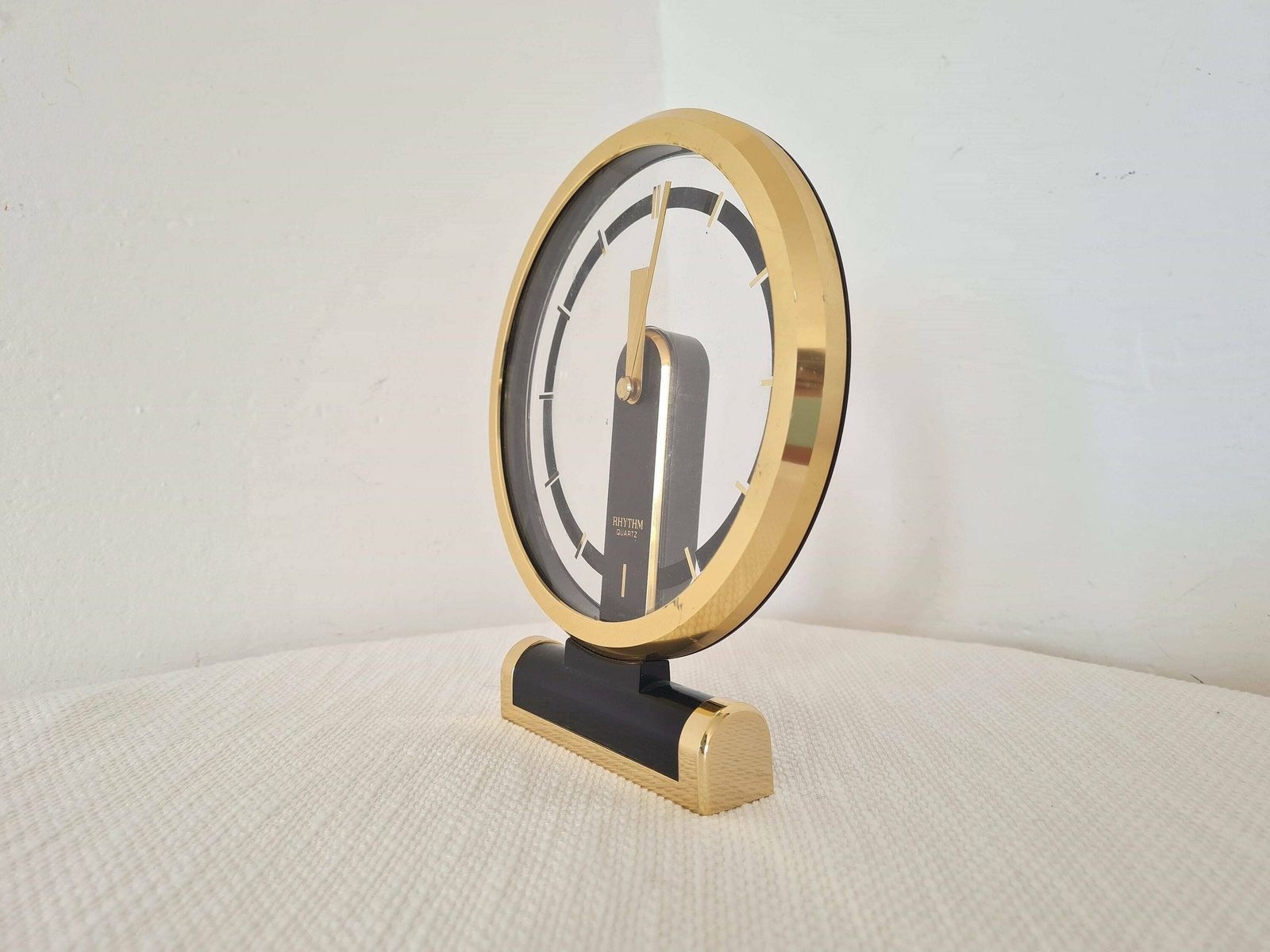 Vintage Mid Century Table Clock By Rhytm Made In Japan photo furniture