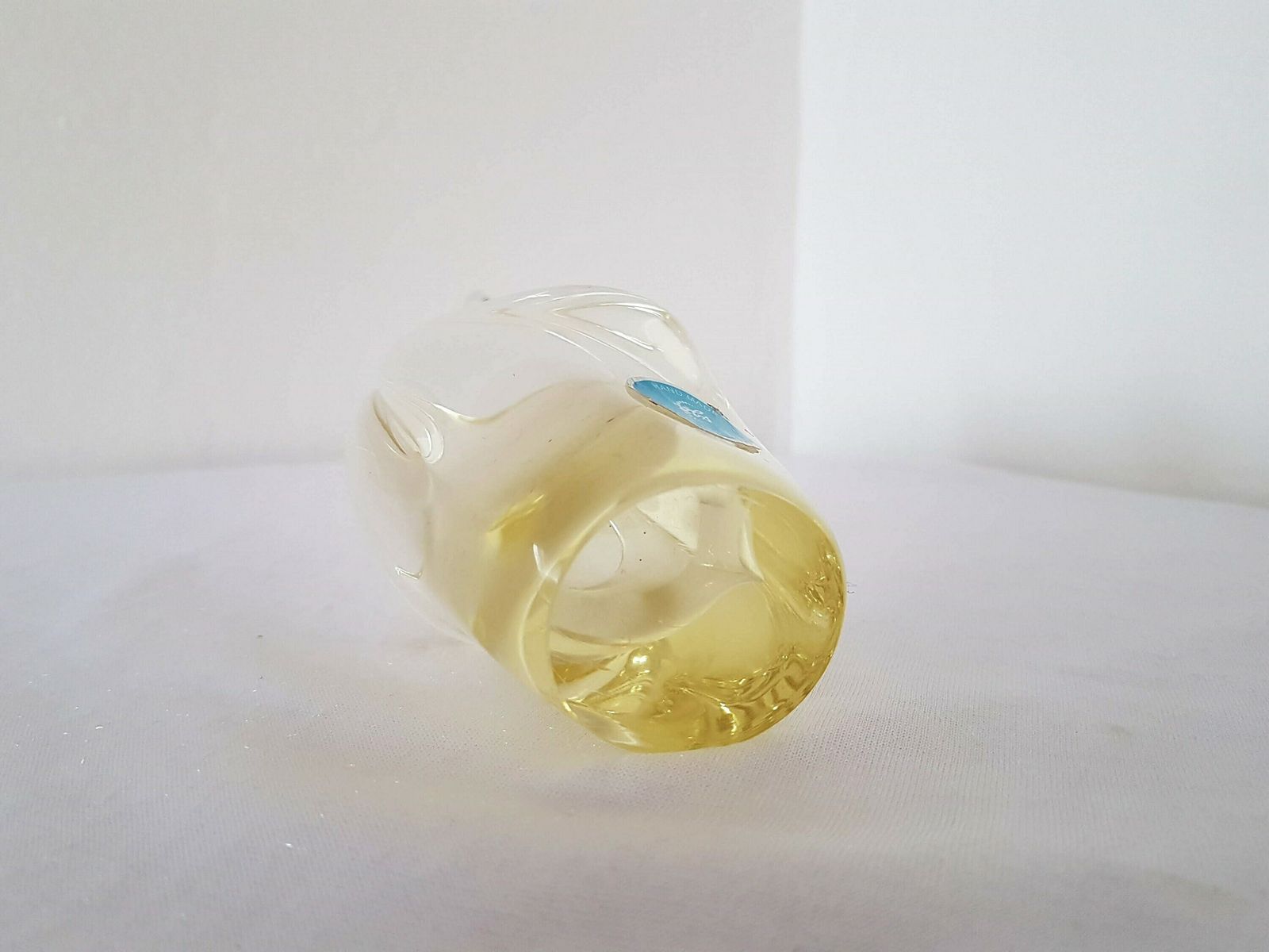 Citrine Glass Basket Sculpture Zelezny Brod Czech photo vinterior