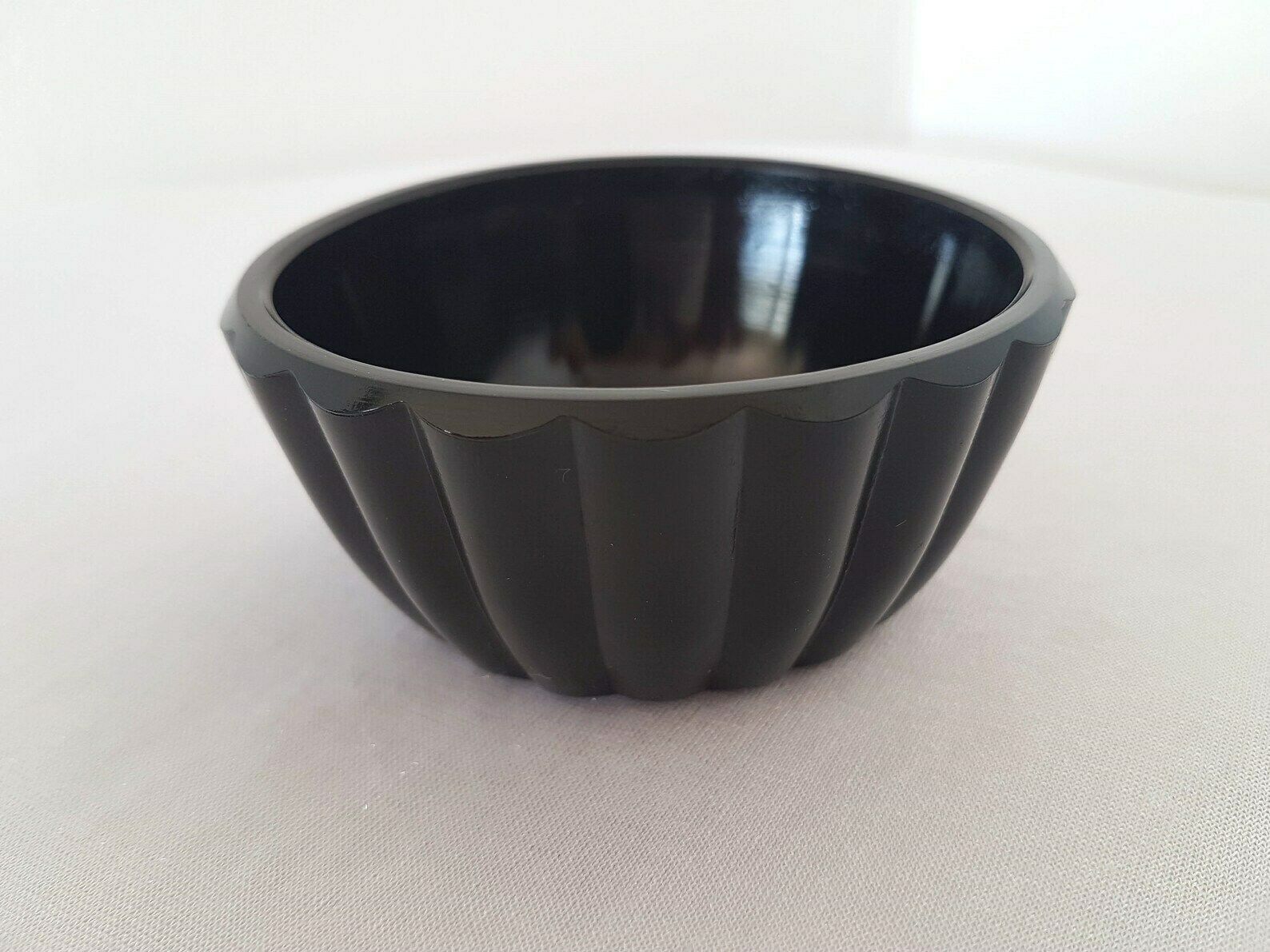 Bohemian Art Deco Opaque Black Glass Powder Can Dose Schlevogt Hoffmann Excellent Condition photo 54.0