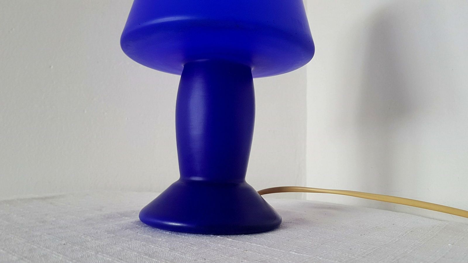 Vintage Mid Century Mushroom Lamp Hand Made Glass Lamp photo vintage