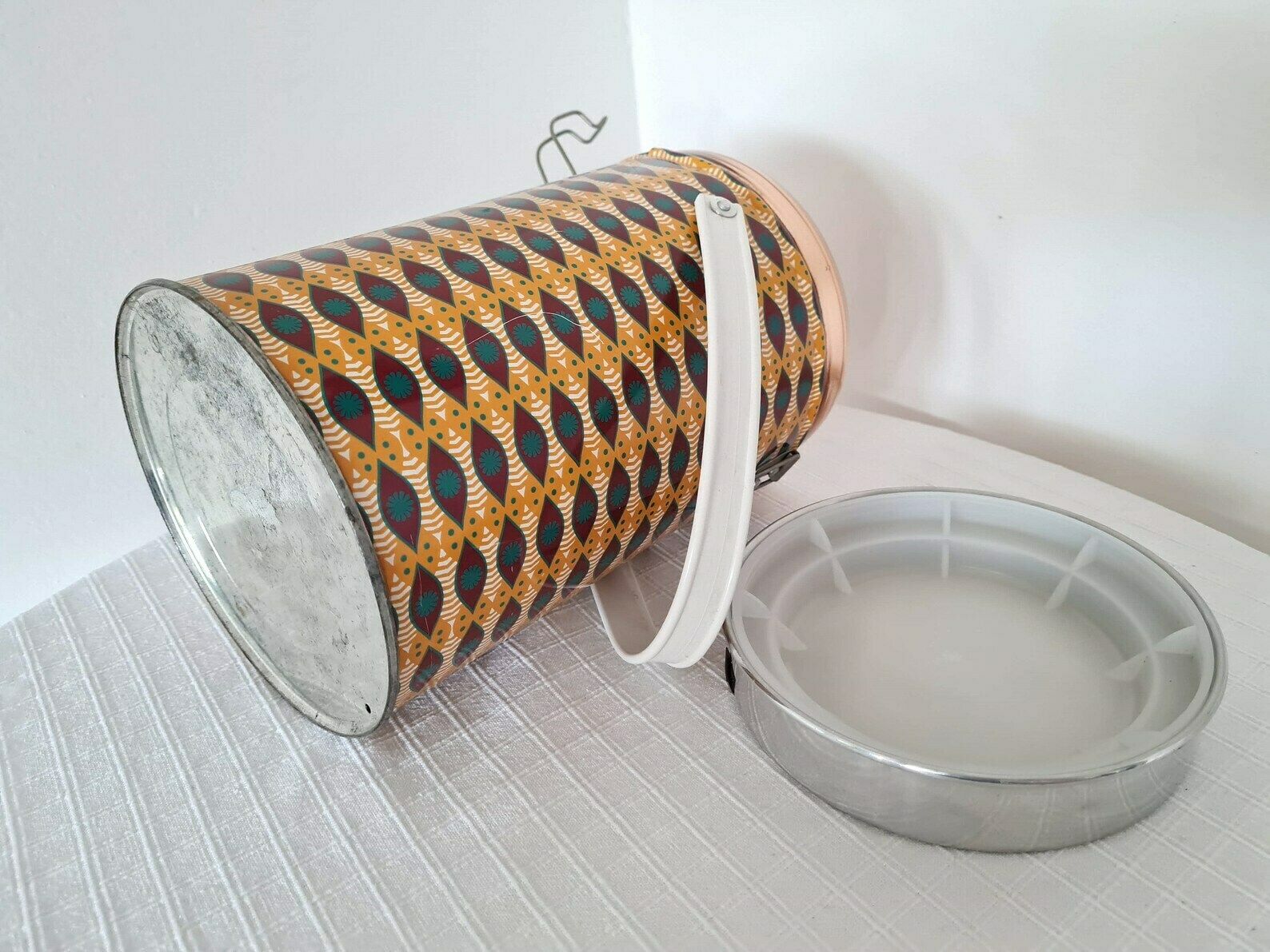 Mid Century Space Age Style Retro Food Thermos German Quality Camping Retro Device 1970s photo vinterior
