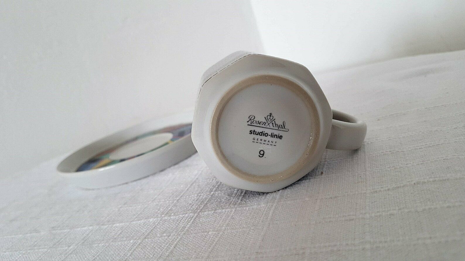 Vintage Rosenthal Memphis Milano Style Porcelain Set Of 2 Coffee Cup And Saucer 80s photo buy