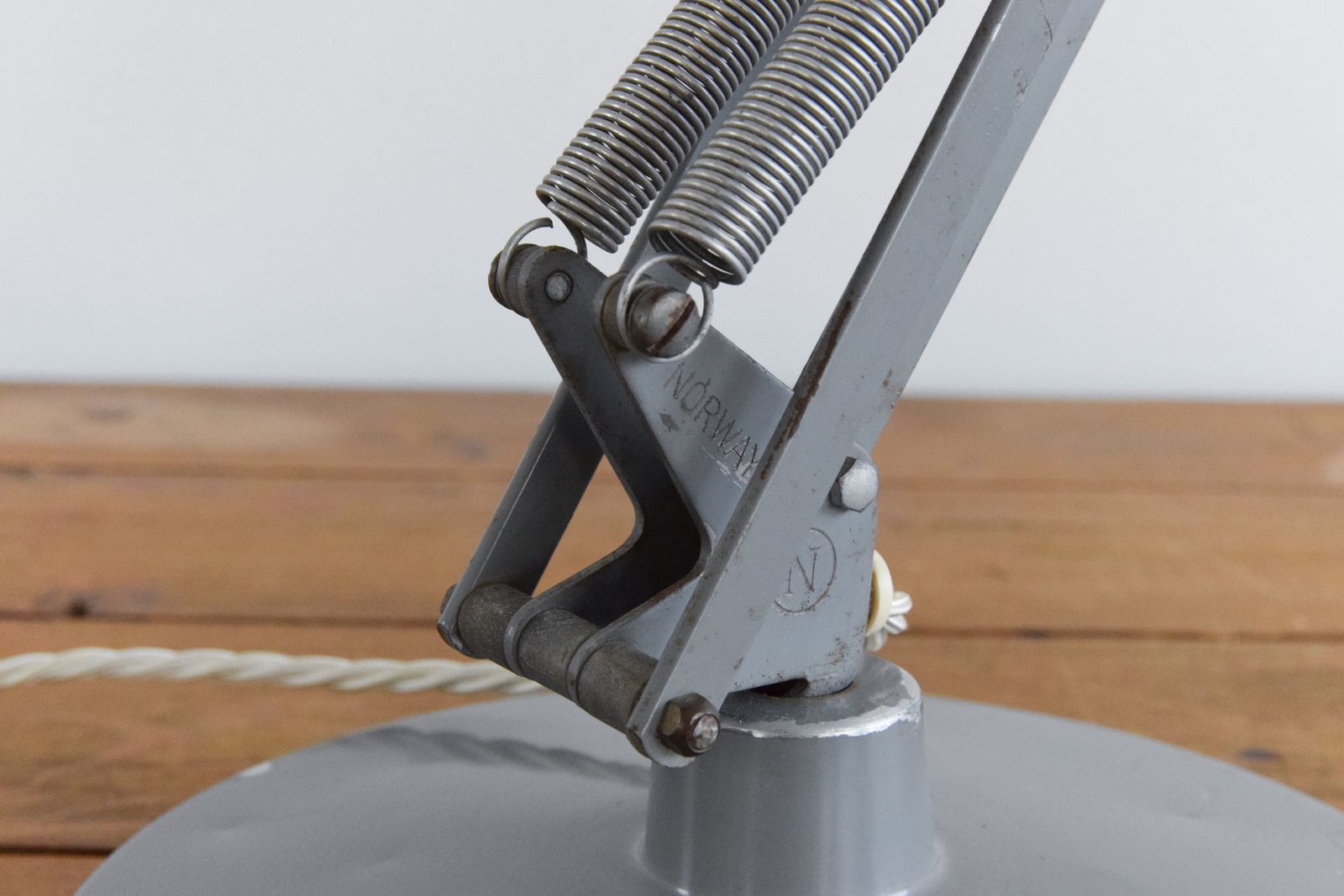 Vintage Grey Anglepoise Lamp By Luxo Of Norway photo furniture
