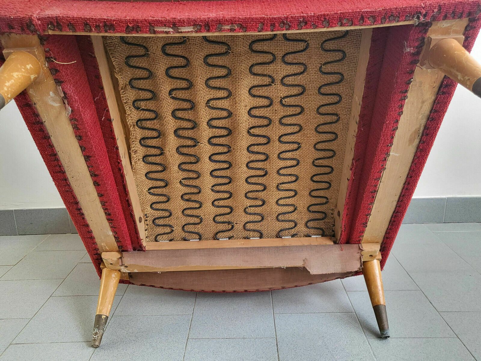 Furniture Vintage Armchair 1950 Rockabilly To Restore Dlg Steiner Arp Guariche 50s 1950s photo
