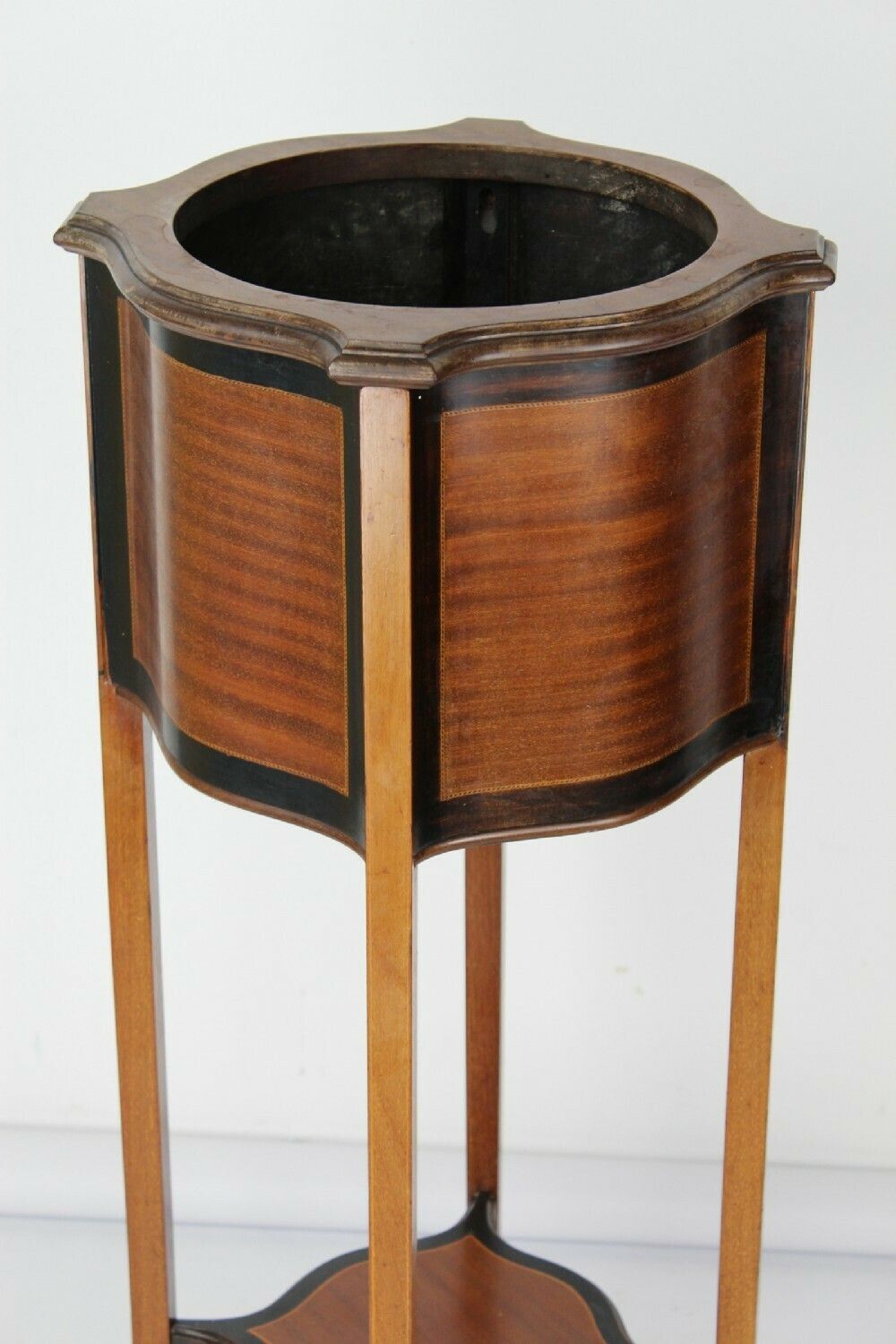 Edwardian Mahogany & Inlaid Jardinière photo Home Decor