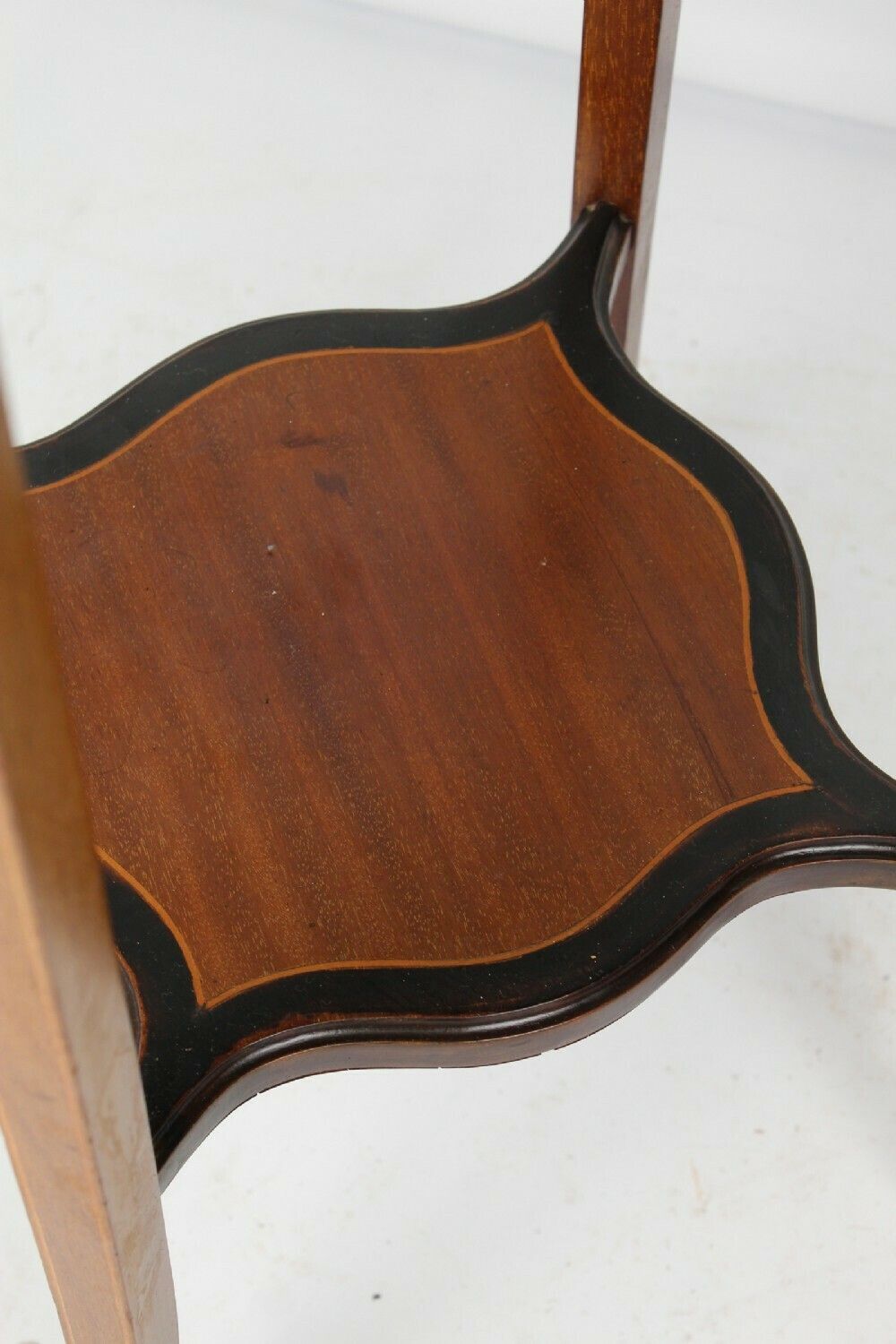 Edwardian Mahogany & Inlaid Jardinière photo vintage