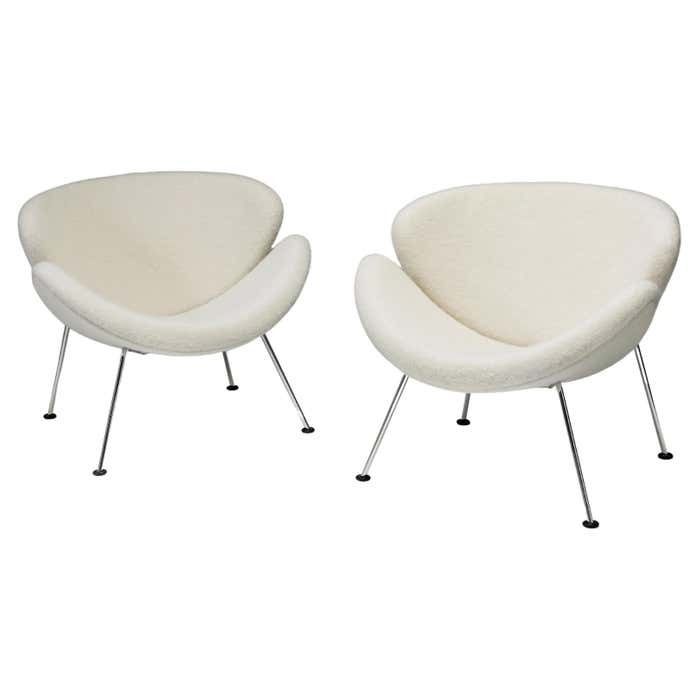 Orange Slice Chairs By Pierre Paulin For Artifort, 1980s , Set Of 2