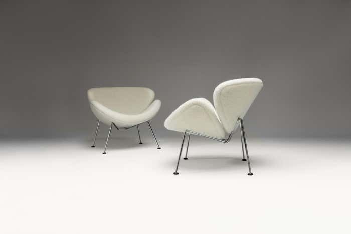 Orange Slice Chairs By Pierre Paulin For Artifort, 1980s , Set Of 2 photo Furniture
