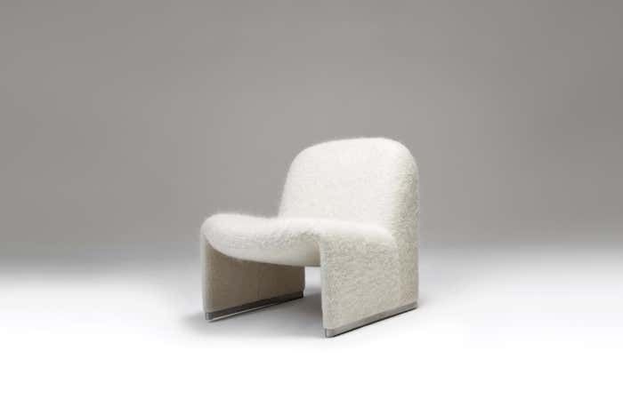 Alky Chairs By Giancarlo Piretti For Artifort In Pierre Frey, 1970s, Set Of 2 photo vinterior