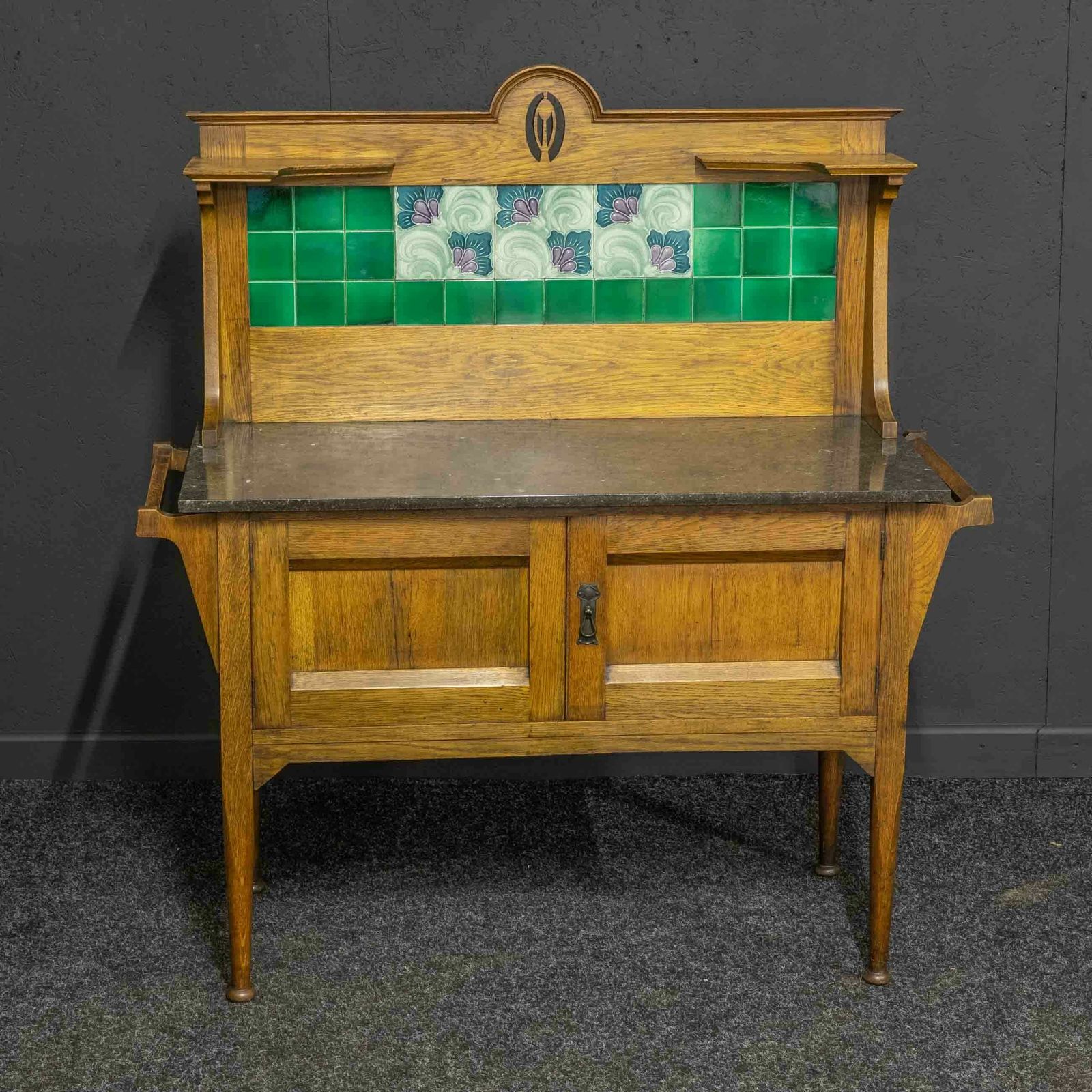 Edwardian Satin Walnut Washstand photo furniture