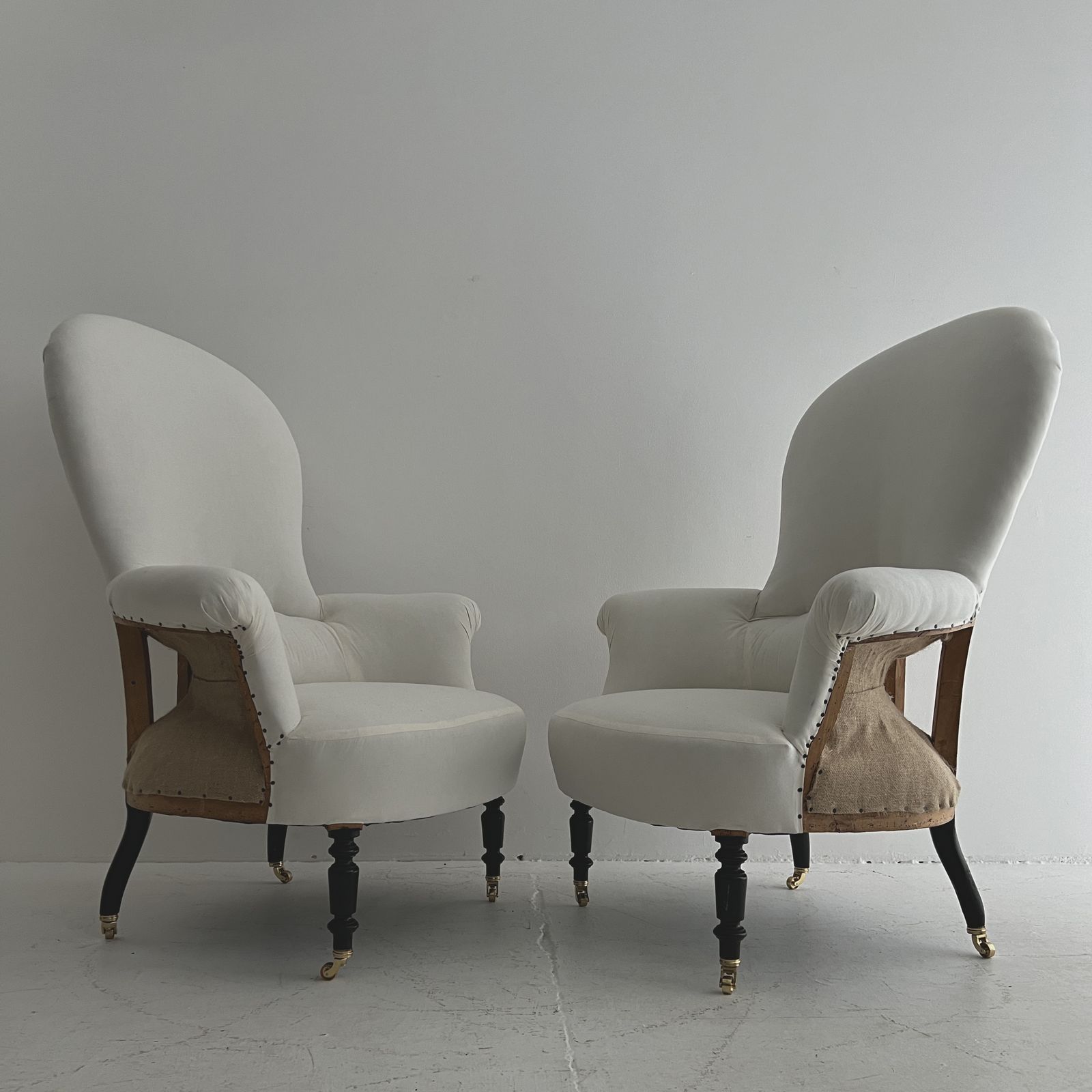 A Pair Of French Napoleon Spoon Back Chairs photo furniture