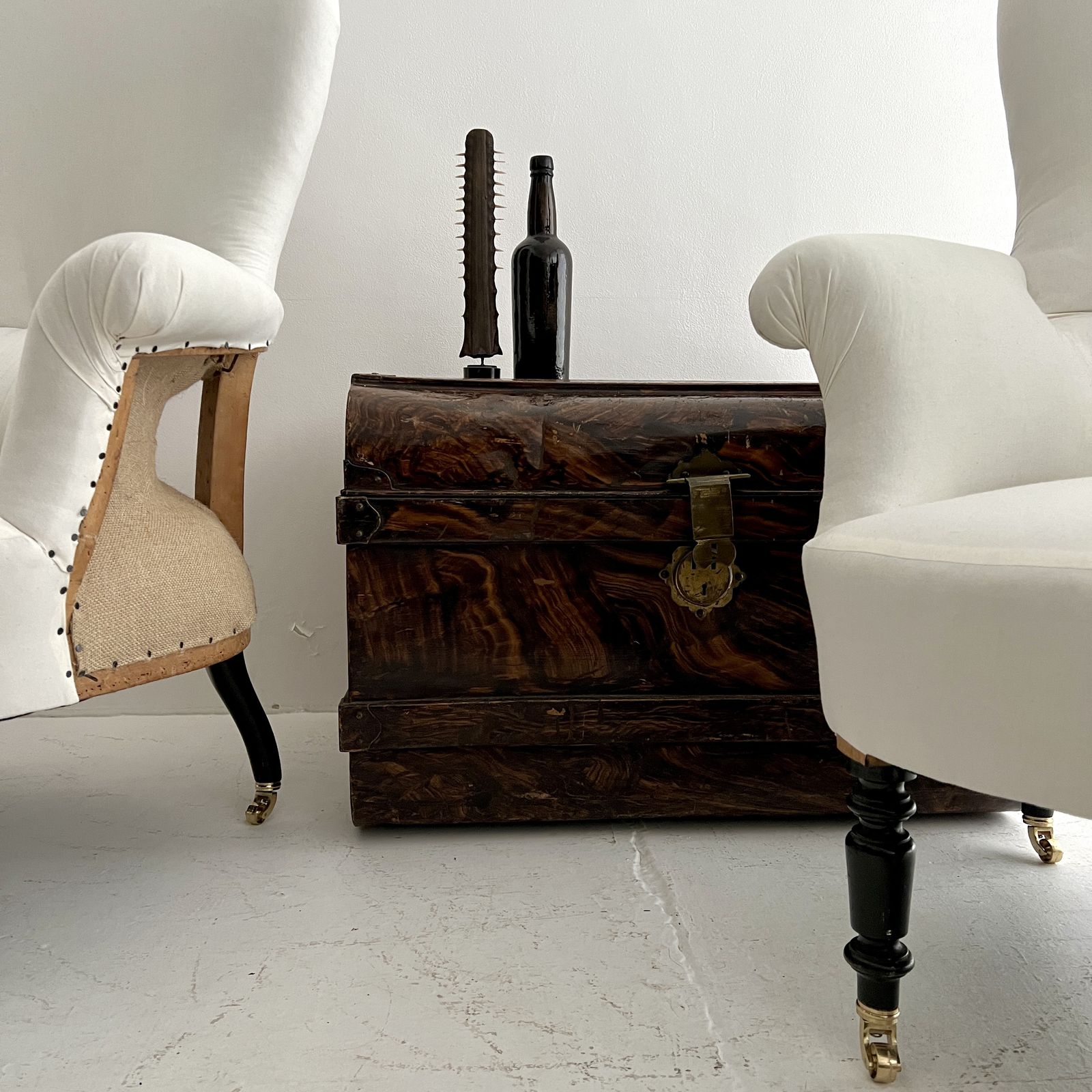 A Pair Of French Napoleon Spoon Back Chairs photo buy