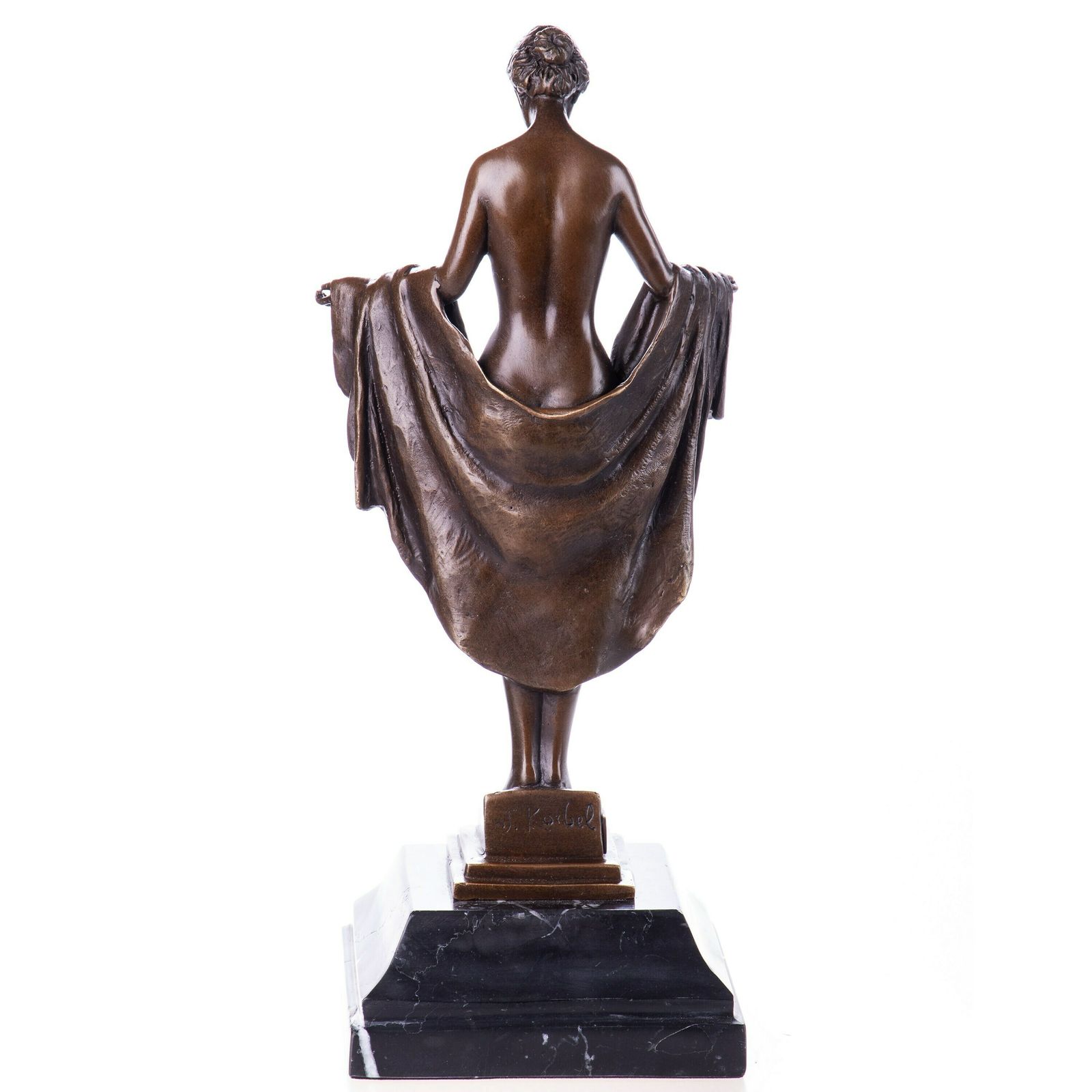 Art Deco Bronze Bronze Female Nude Figure , Vintage Figurine, Signed, Foundry Mark photo for sale