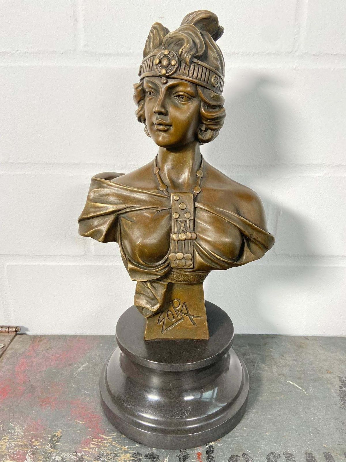 Art Deco Large Sexy Goddess French Artist Villanis Bronze Sculpture Home Decoration Figurine