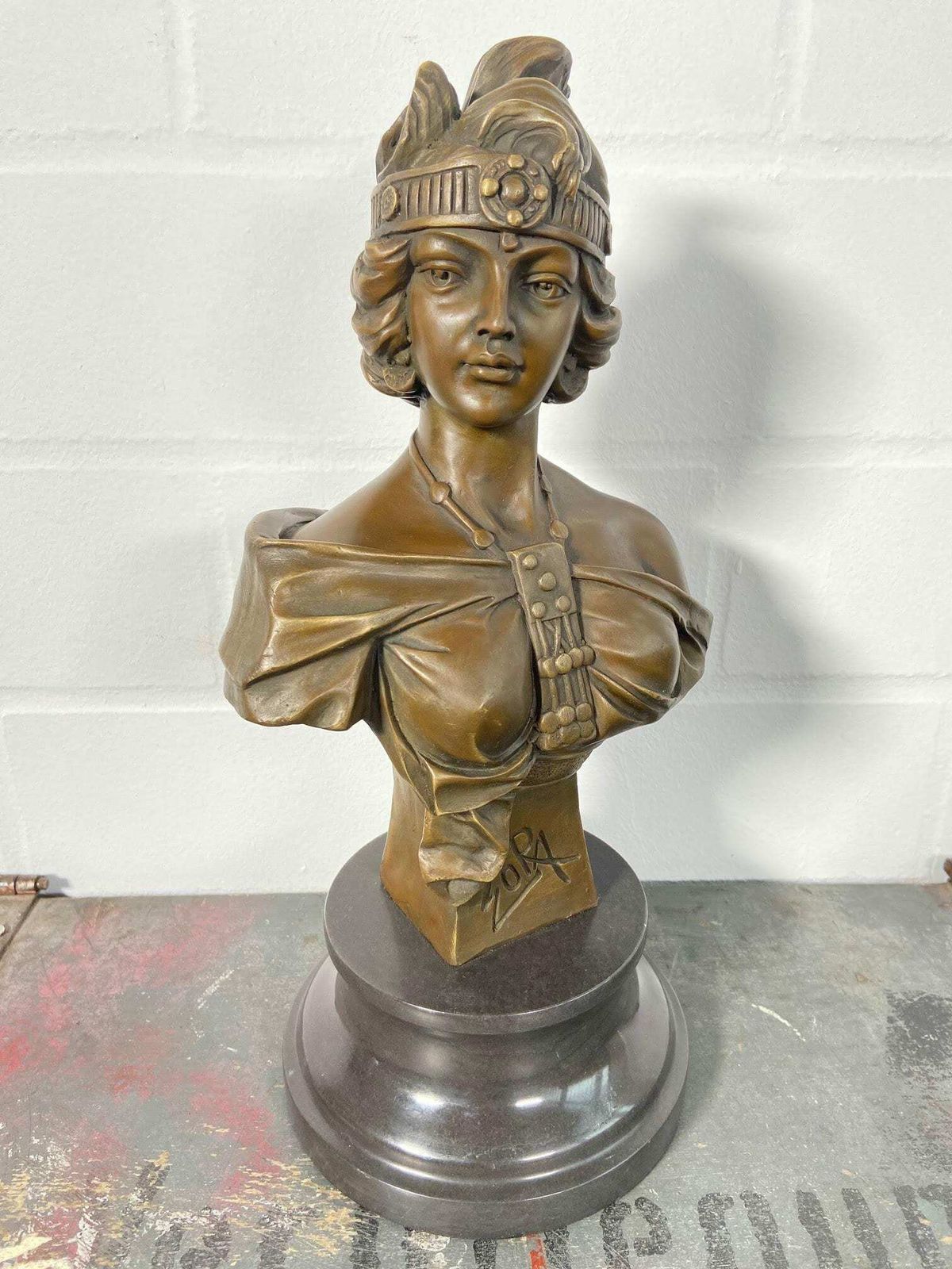 Art Deco Large Sexy Goddess French Artist Villanis Bronze Sculpture Home Decoration Figurine photo furniture