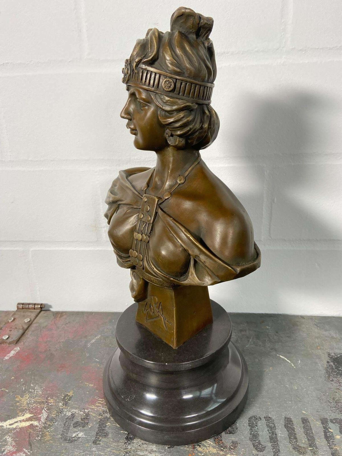 Art Deco Large Sexy Goddess French Artist Villanis Bronze Sculpture Home Decoration Figurine photo for sale