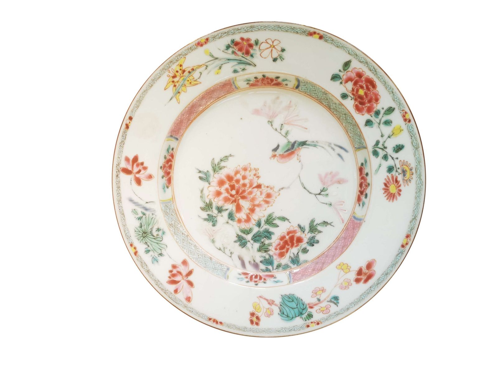 Antique Chinese Plate Yongzheng Period Qing Dynasty 1723 35