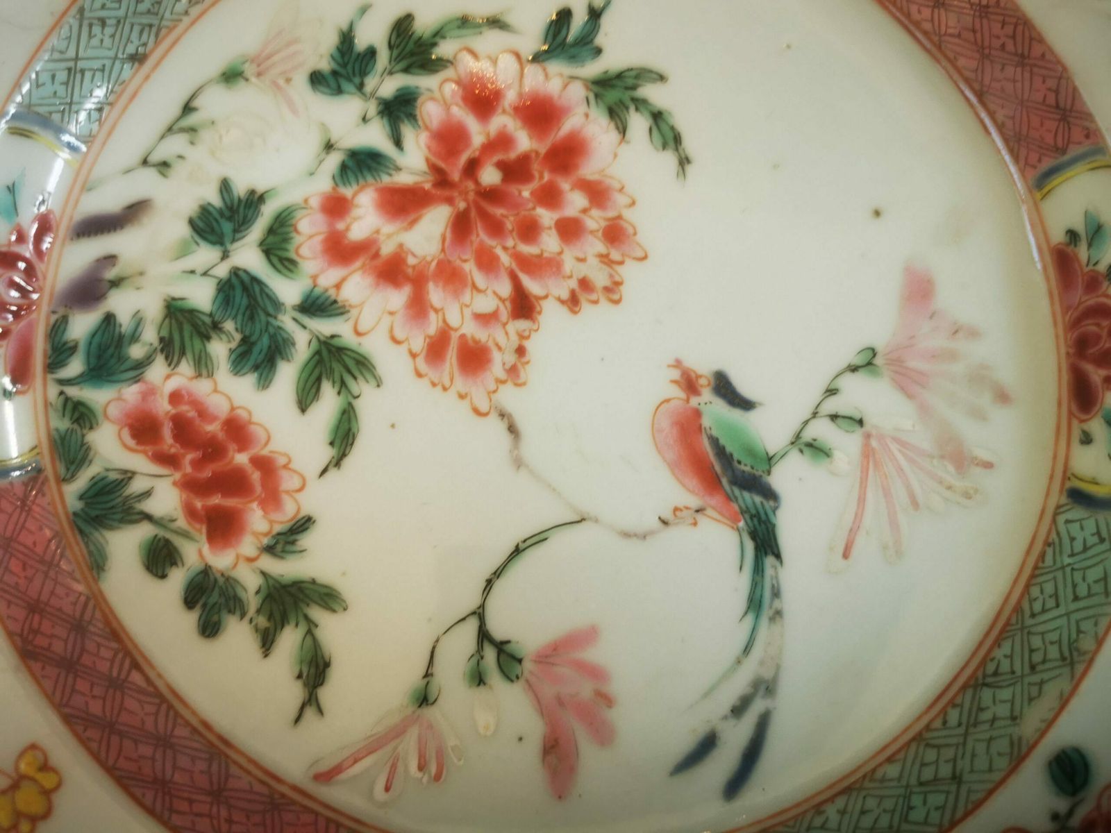 Antique Chinese Plate Yongzheng Period Qing Dynasty 1723 35 photo for sale