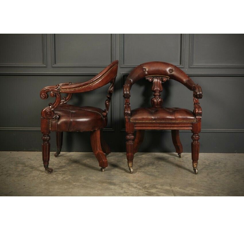 Pair Of William IV Rosewood Desk Chairs photo vinterior