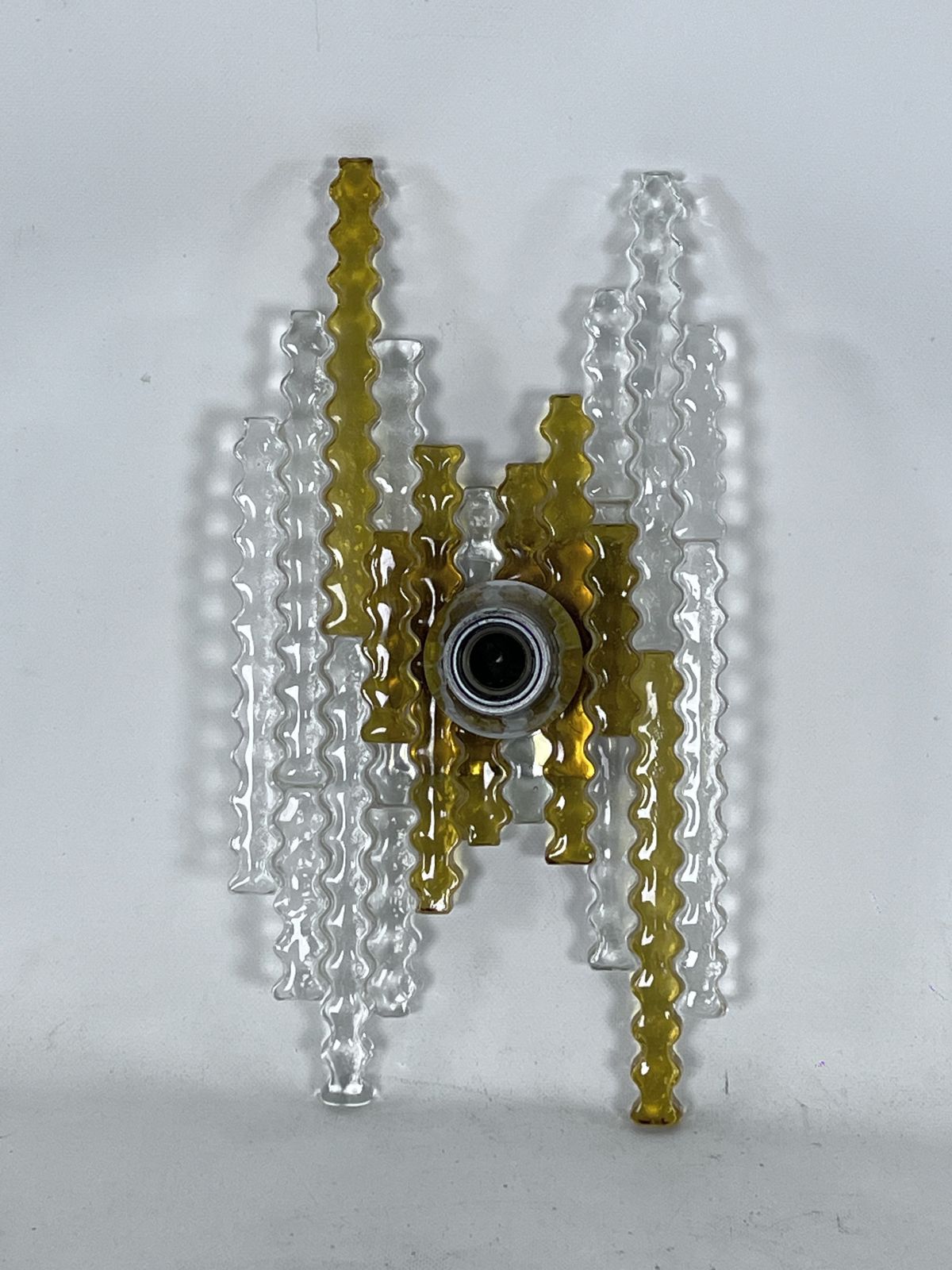 Poliarte, Large Single Wall Lamp In Murano Glass. Italy 1970s photo Lighting