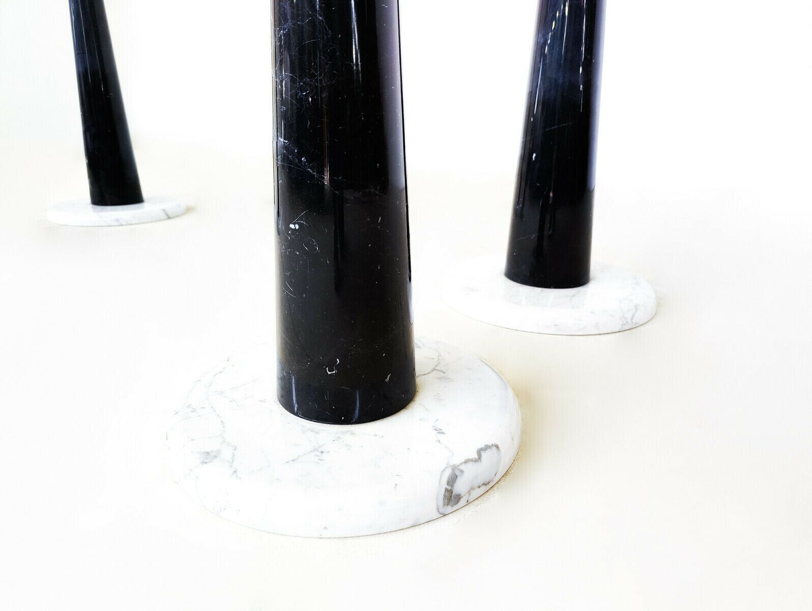 Mid Century Modern Italian Dining Table In Marble & Glass photo vinterior