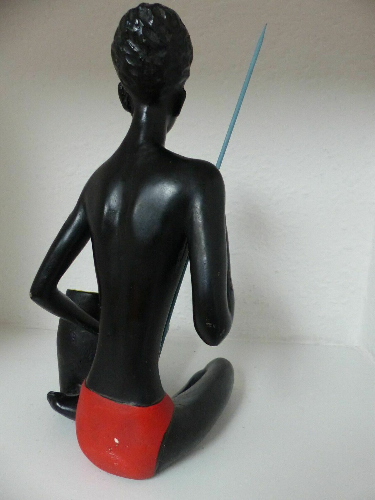 Retro Vintage 50s Chalkware Plaster Statue Woman Lady African Figure Tretchikoff photo for sale