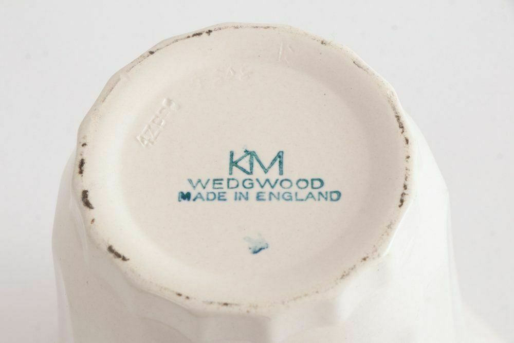 British Art Deco Keith Murray For Wedgwood 'Moonstone' Fluted Trumpet Vase C.1930 photo buy