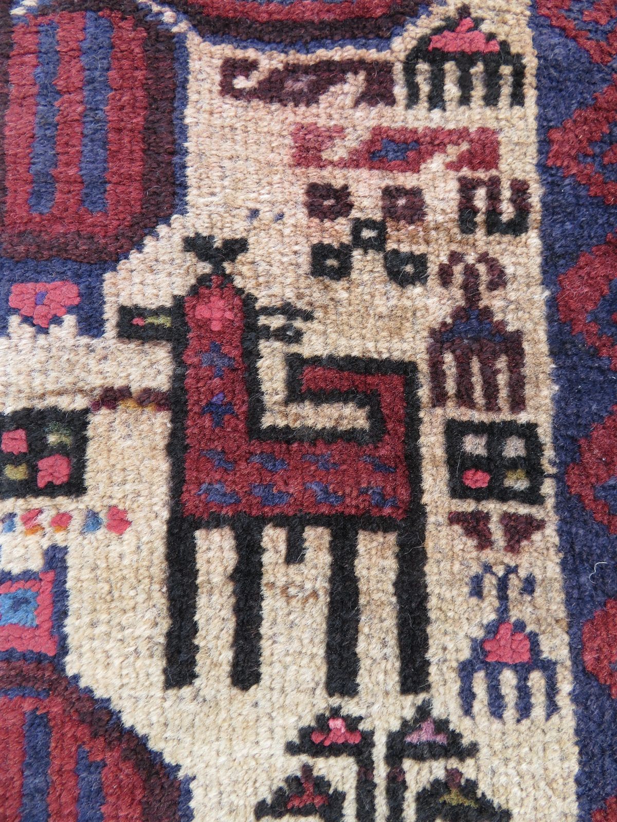 Antique Baluch Rug. Comical Animal Motifs. Baluch Tribes Of Herat. West Afghanistan.152cm X 86cm. photo buy