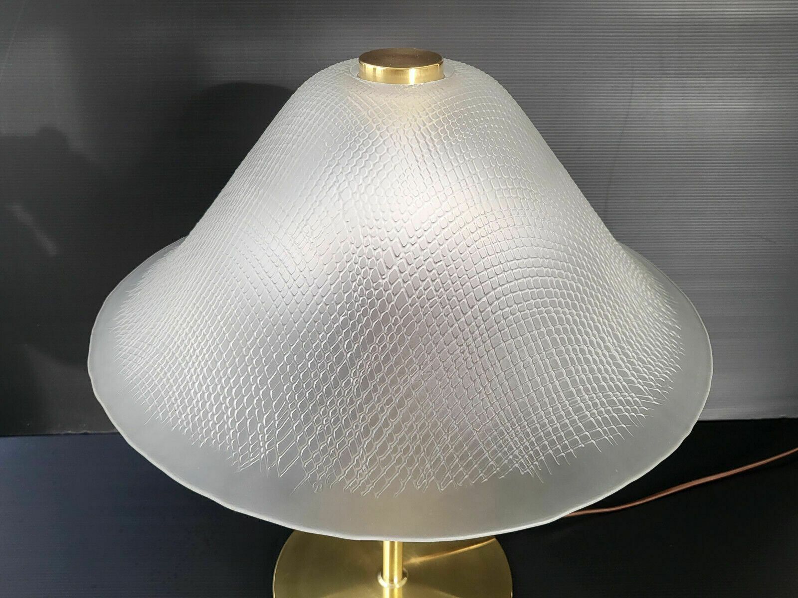 Vintage Tafellamp Peill & Putzler 1960 Schildpadglas En Goudkleurig Messing 60s photo furniture