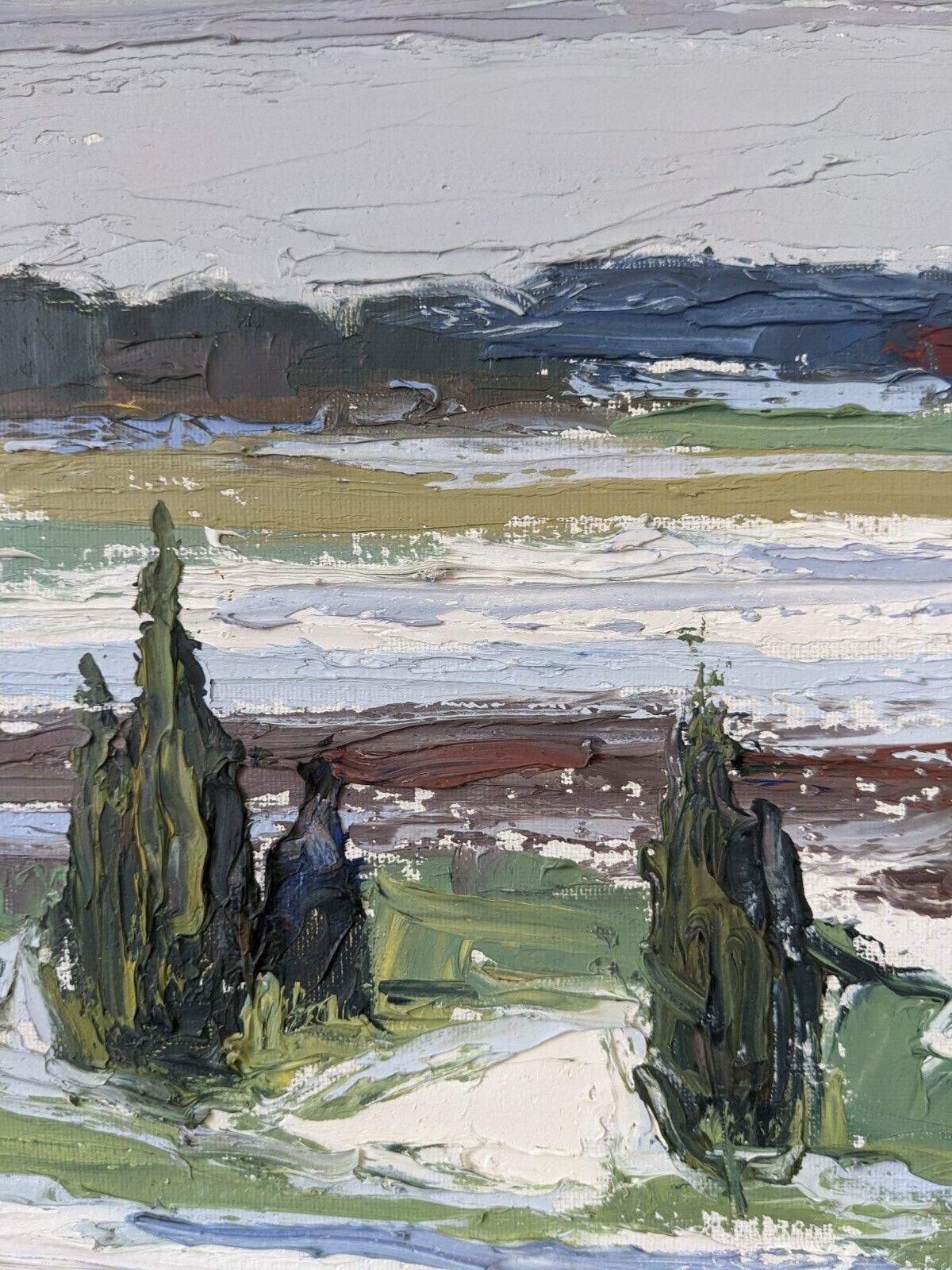 photo for sale Planes Oil Painting, Mid 20th Century