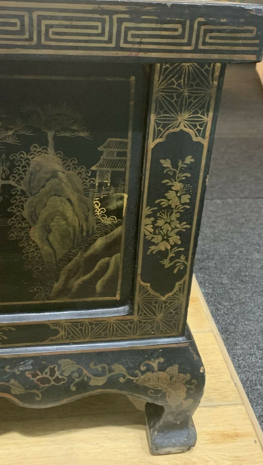 Oriental Laquered Centre Chest With X4 Drawers C1900 photo Furniture