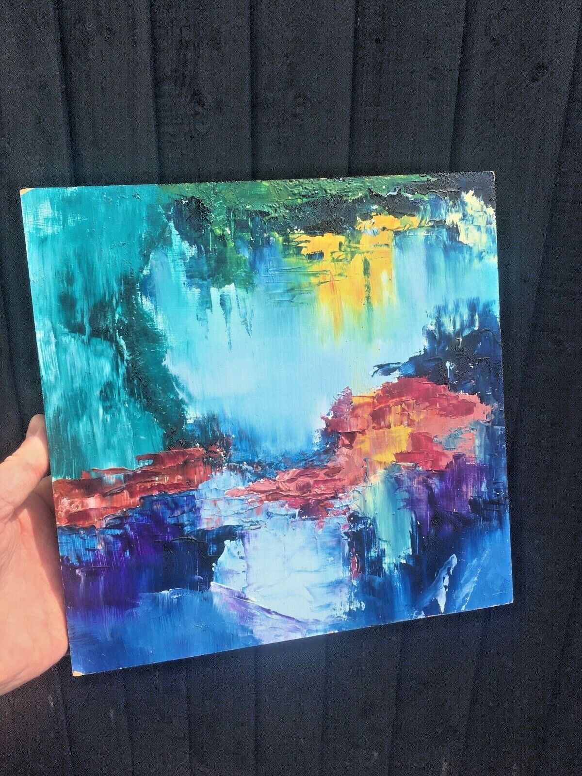Colourful Abstract Impressionist Water Scene Monet Style Painting By D.Elliott photo Art
