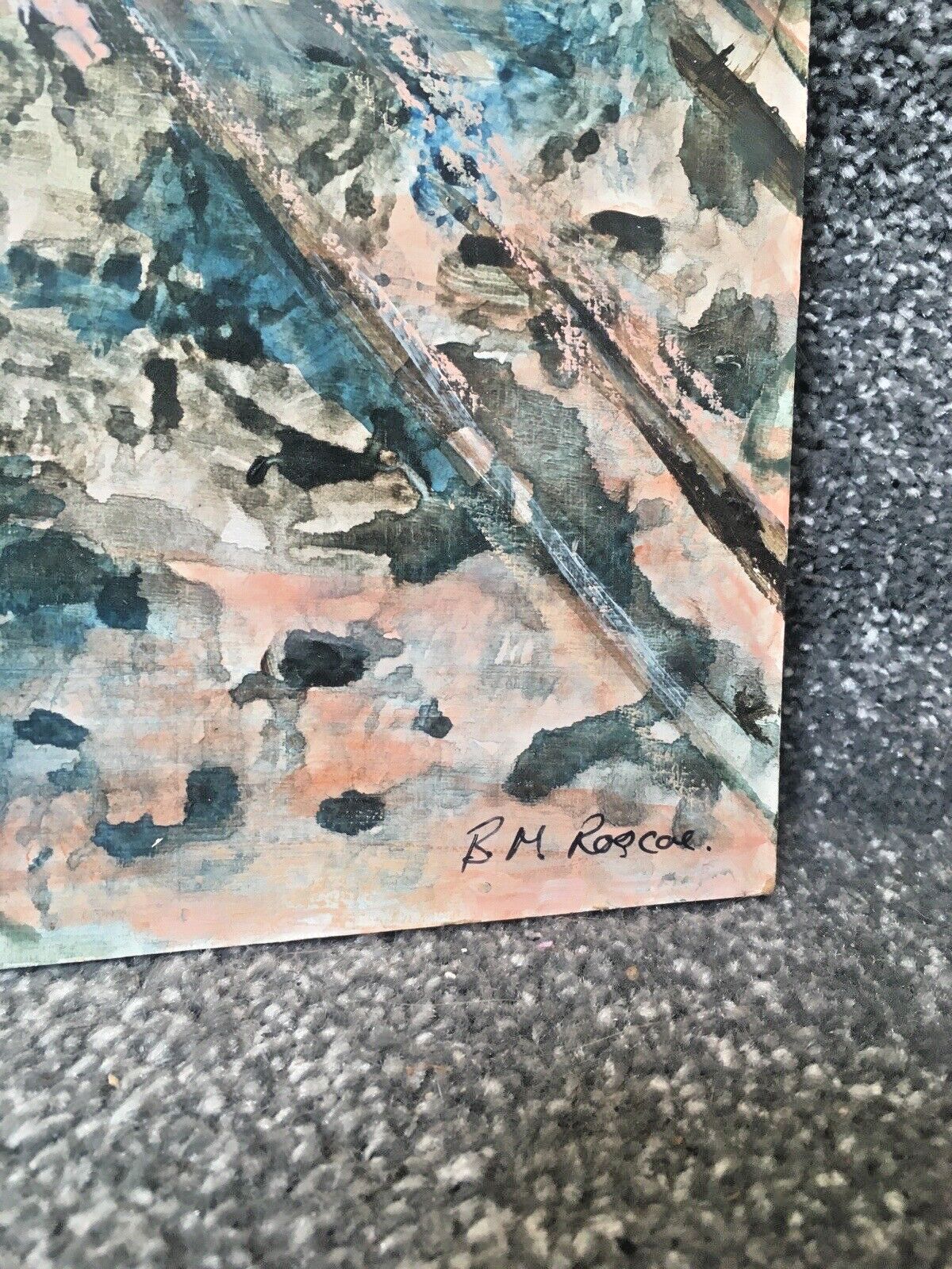 Large Vintage Mine Shaft Tunnel Welsh Slate Mining Acrylic Painting To Infinity photo vinterior