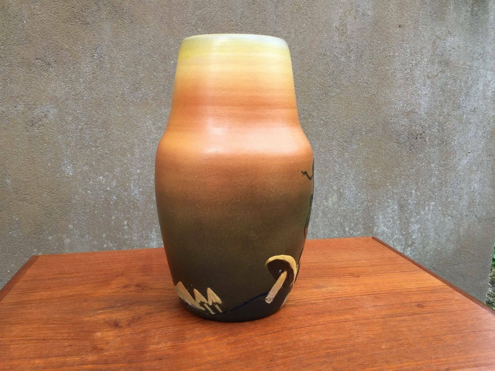 Art Nouveau Mushroom Vase By Christian Joachim For Danish Terra Cotta Pottery Factory Ipsens Widow (Ipsens Enke, P.I.E.) photo for sale