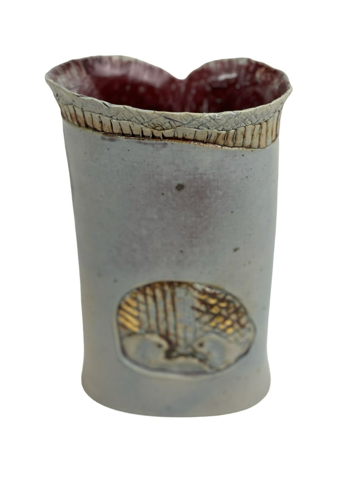photo furniture Vase With A Motif Of Birds In A Nest By Danish Ceramist Gerda Ostergaard (Gerda østergaard), Scandinavian Ceramics