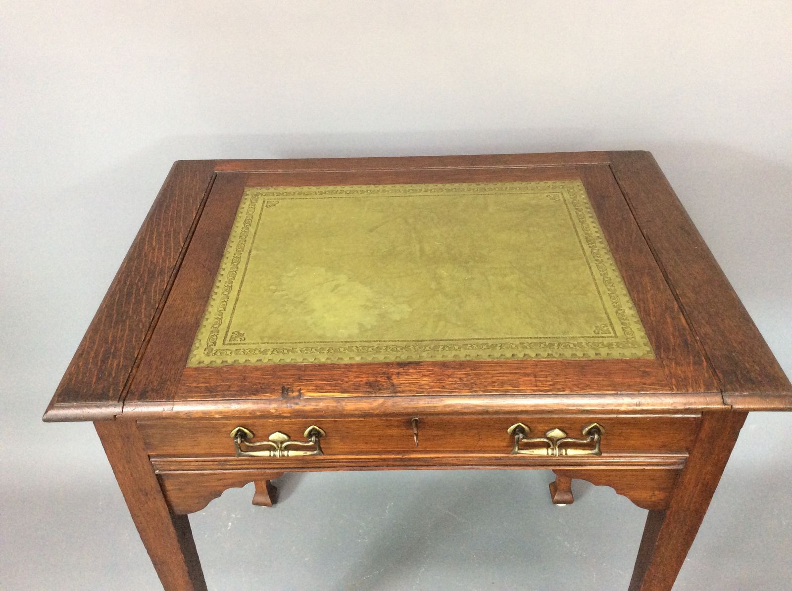 Arts & Crafts Stones Patent Oak Desk C1900 photo 641.0
