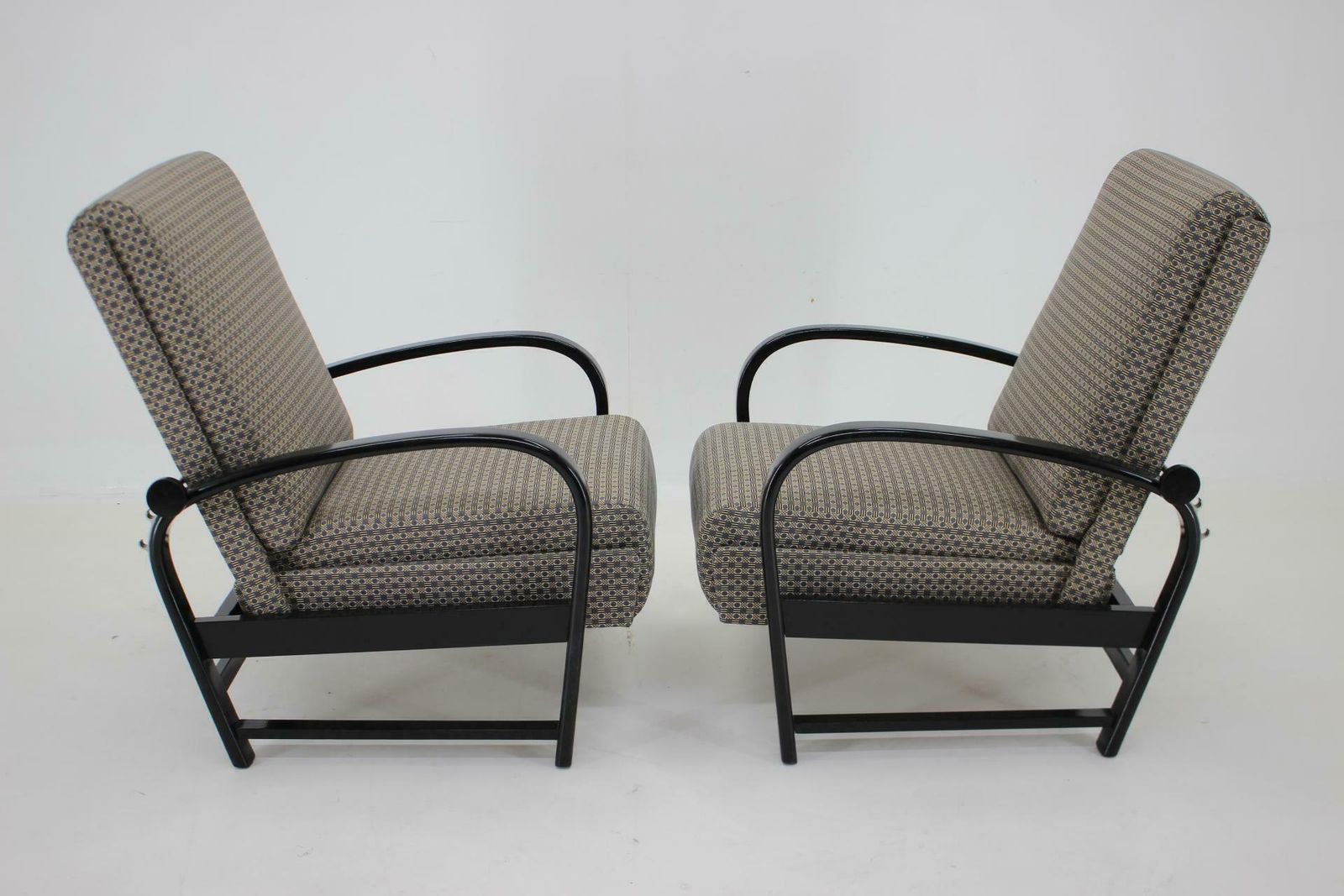 1940s Pair Of Kropacek Kozelka Adjustable Armchairs Czechoslovakia photo for sale