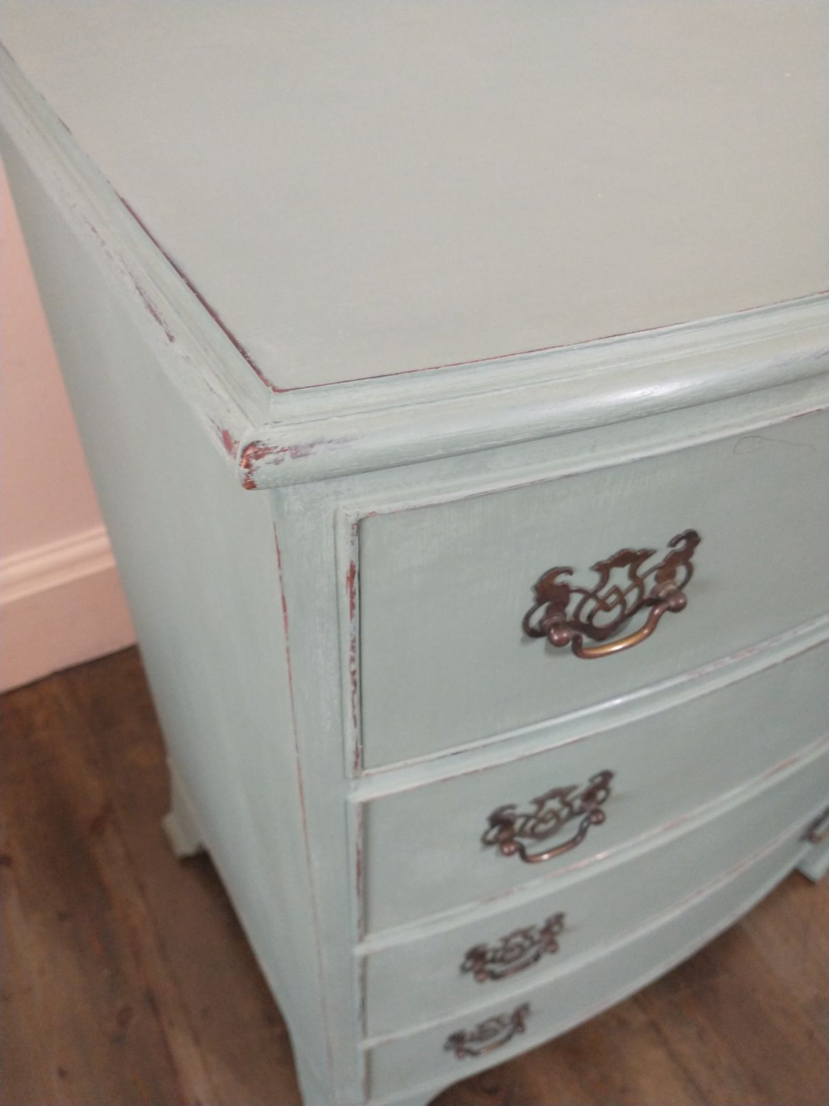 Furniture Painted Georgian Style Chest Of Drawers photo