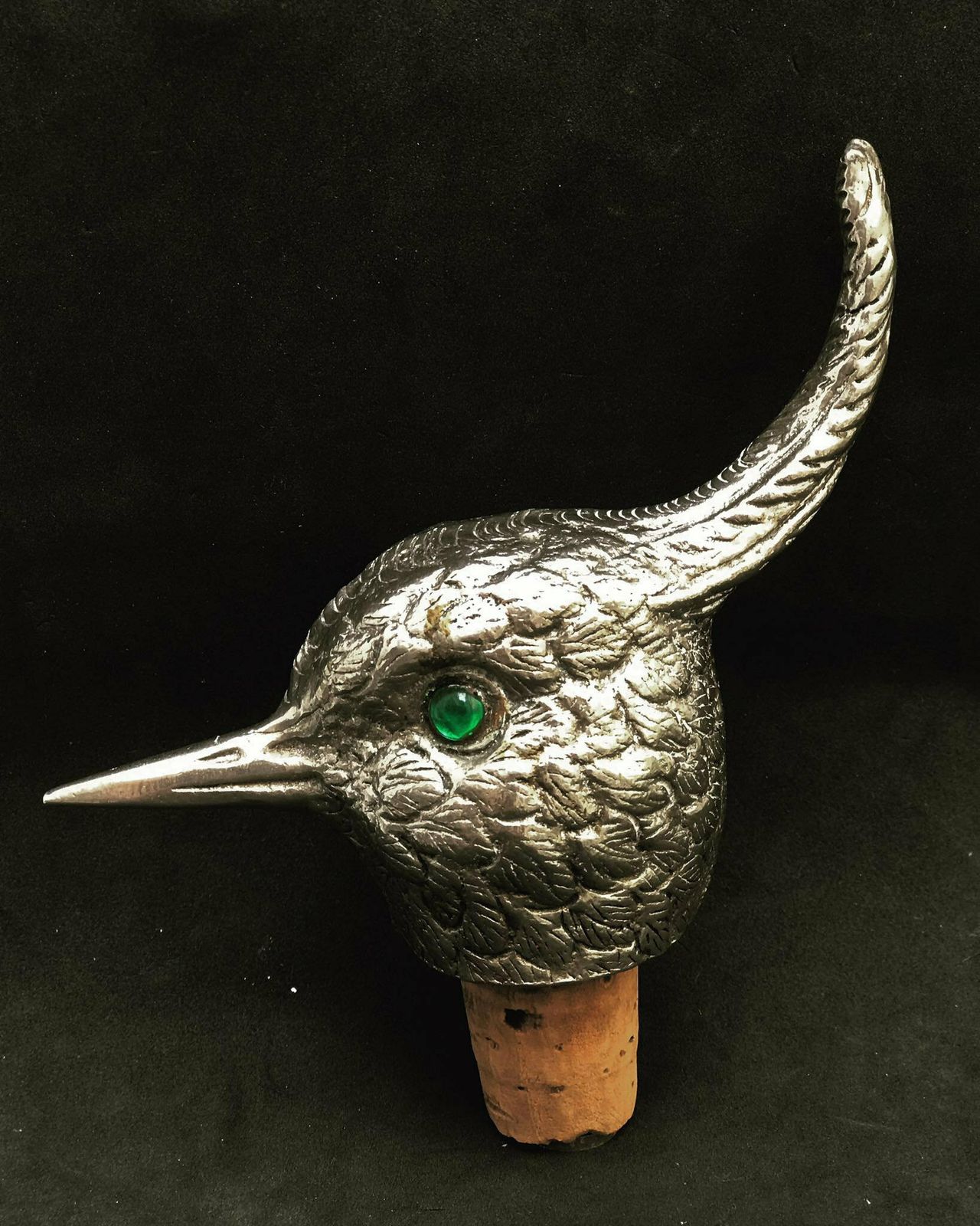 photo for sale Bottle Cork Stopper Lapwing Wine Animal Bird Antique Bar Tools, Bar Accessories Gift Collector Gift For Him Hunter Gift Hunting Table Decor