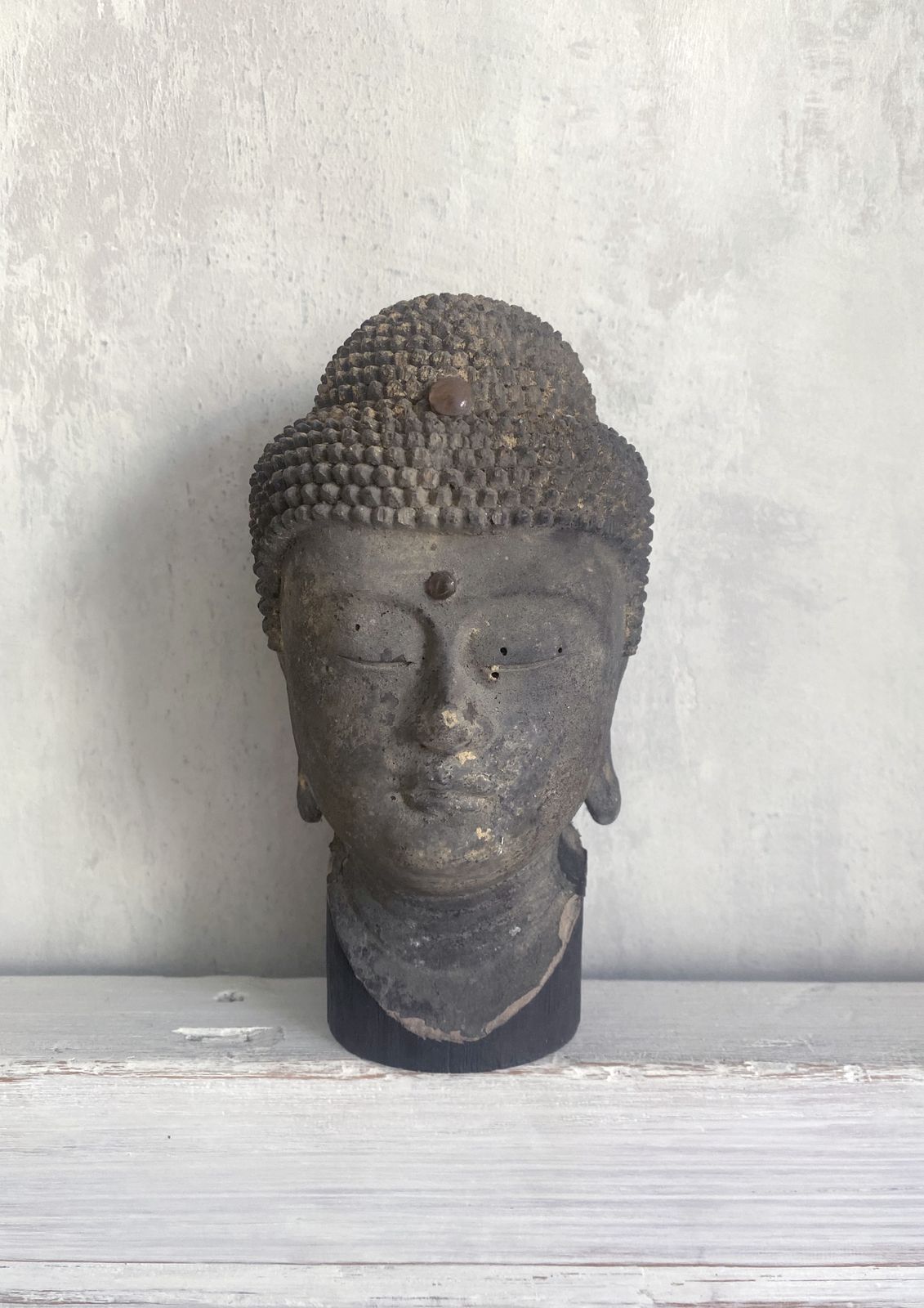 Wooden Buddha Head