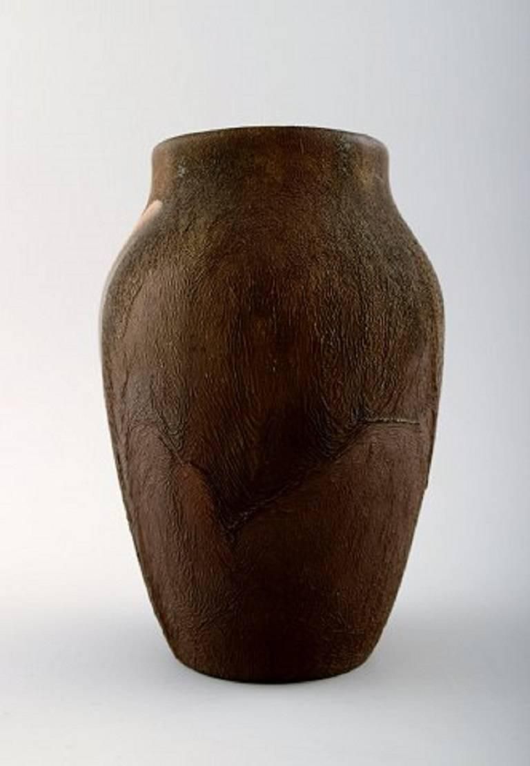 Søren Kongstrand & Jens Petersen Style, Ceramic Vase, Glaze In Brown Shades photo furniture