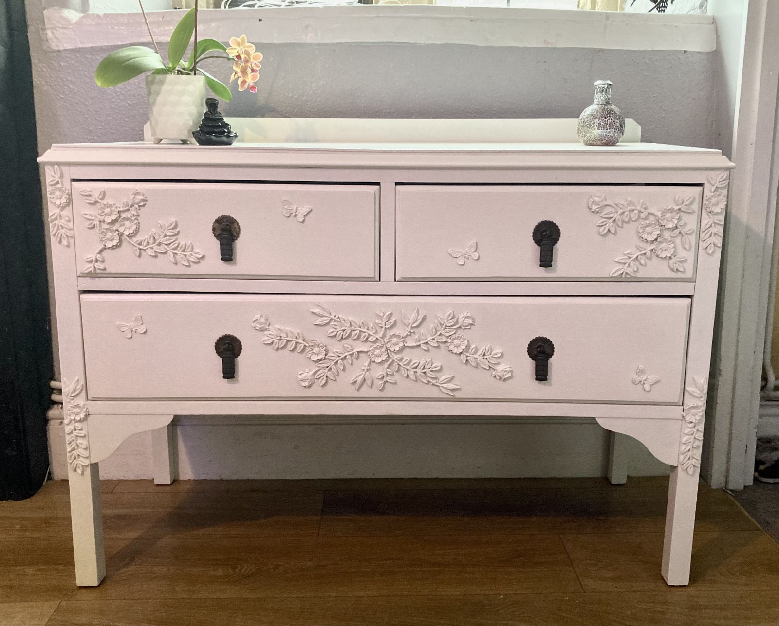 Beautiful Bespoke Hand Decorated Dresser Drawers