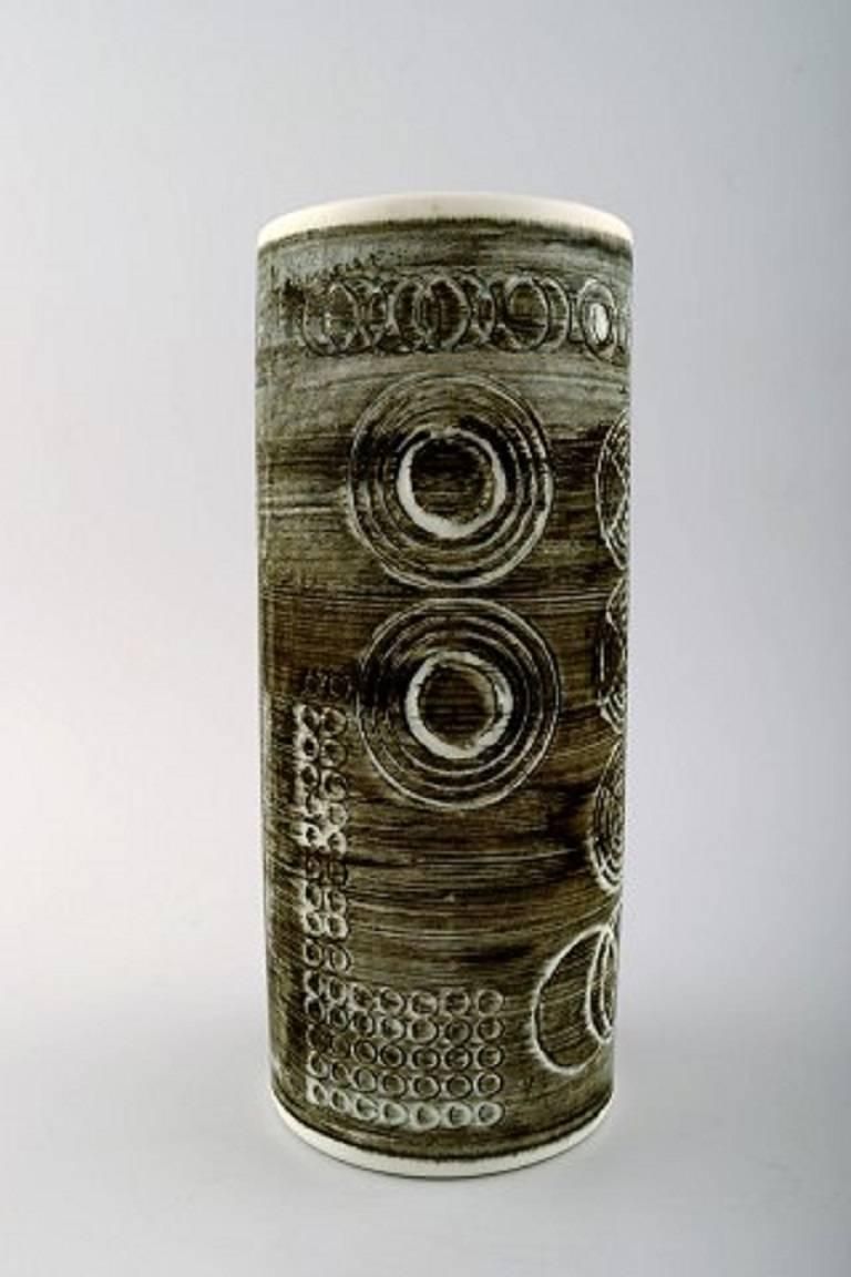 Pair Of Retro Vases "Sarek", Stoneware, Olle Alberius, Rörstrand, 1960 1970s photo furniture
